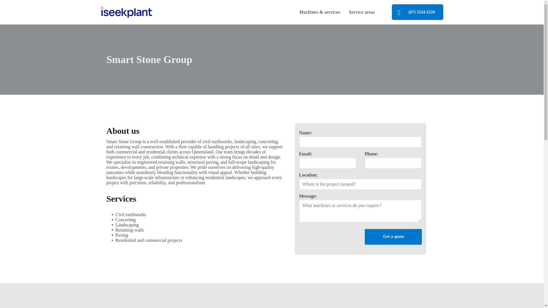 website screenshot of https://smart-stone.au/