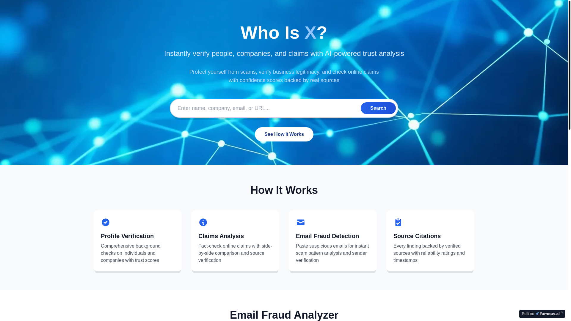 website screenshot of https://whoisx.me/