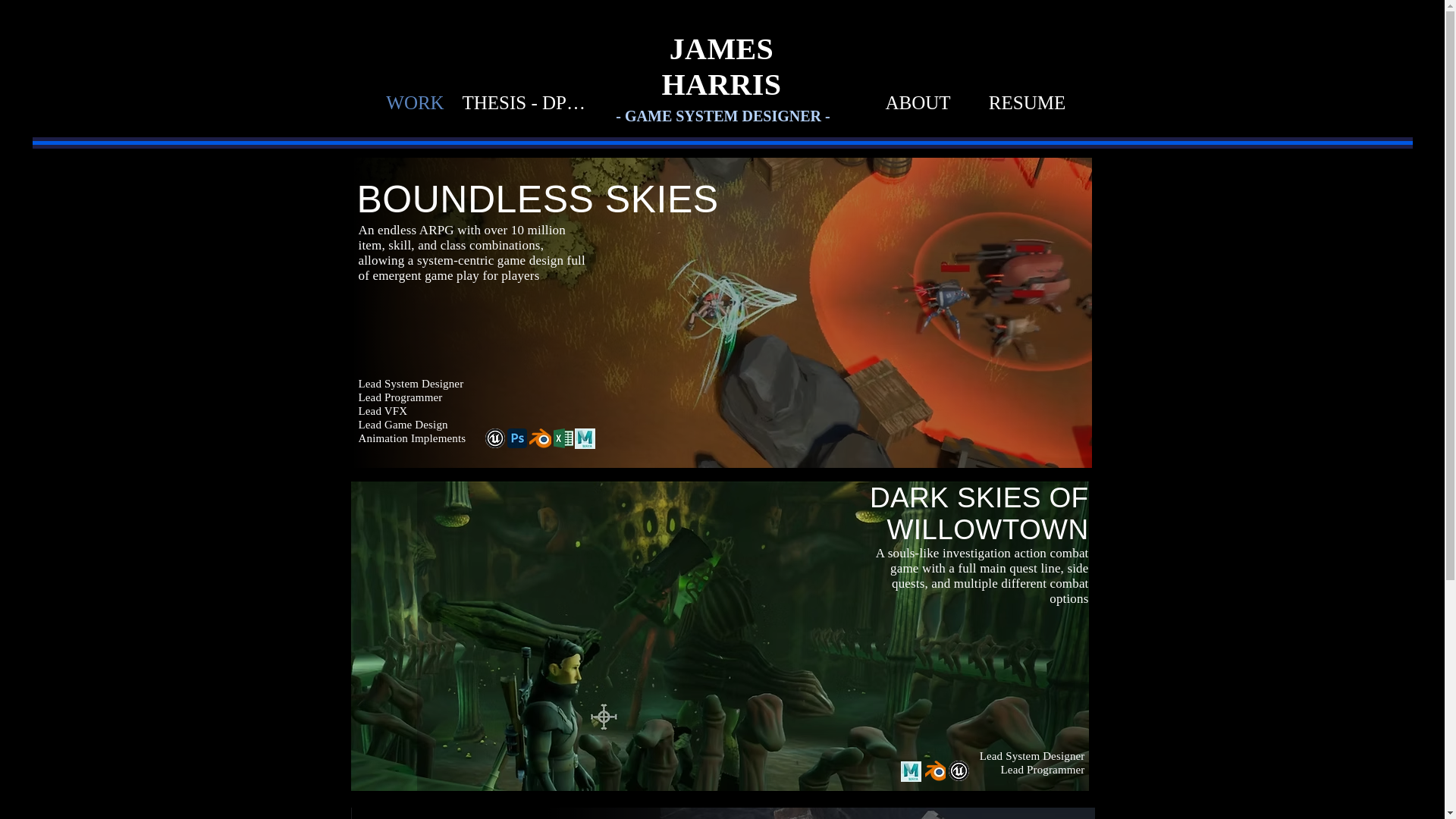 website screenshot of https://jhgamedesign.com/