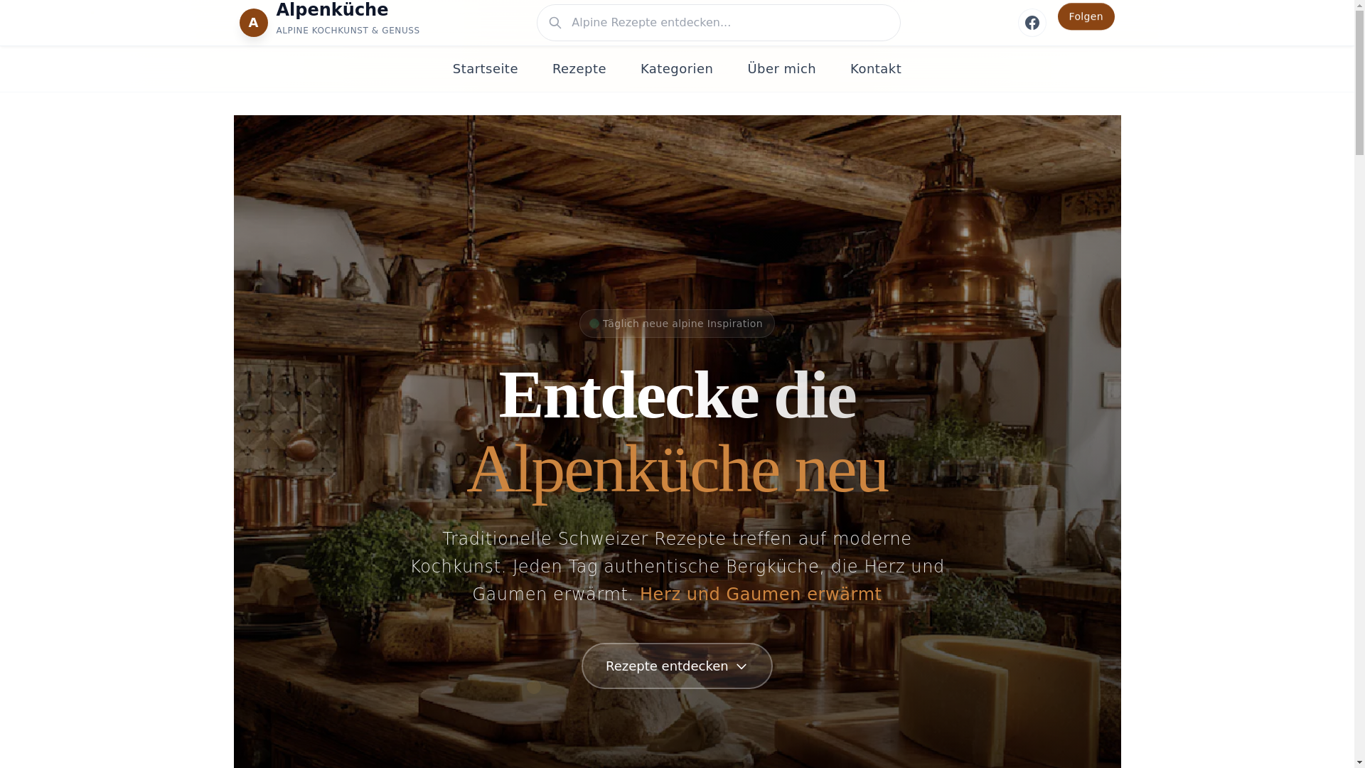 website screenshot of https://alpenkuche.pages.dev/