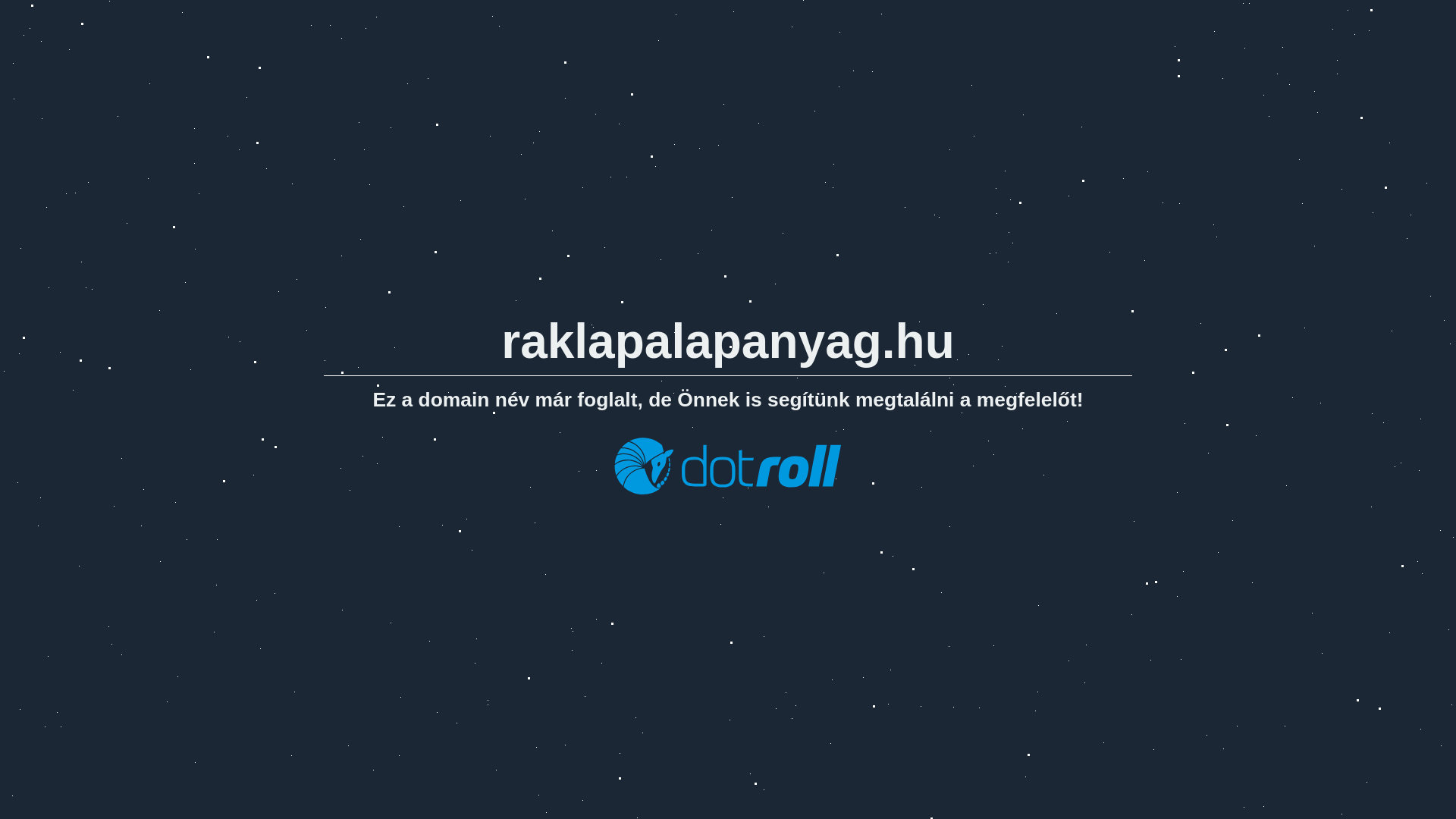 website screenshot of https://raklapalapanyag.hu/