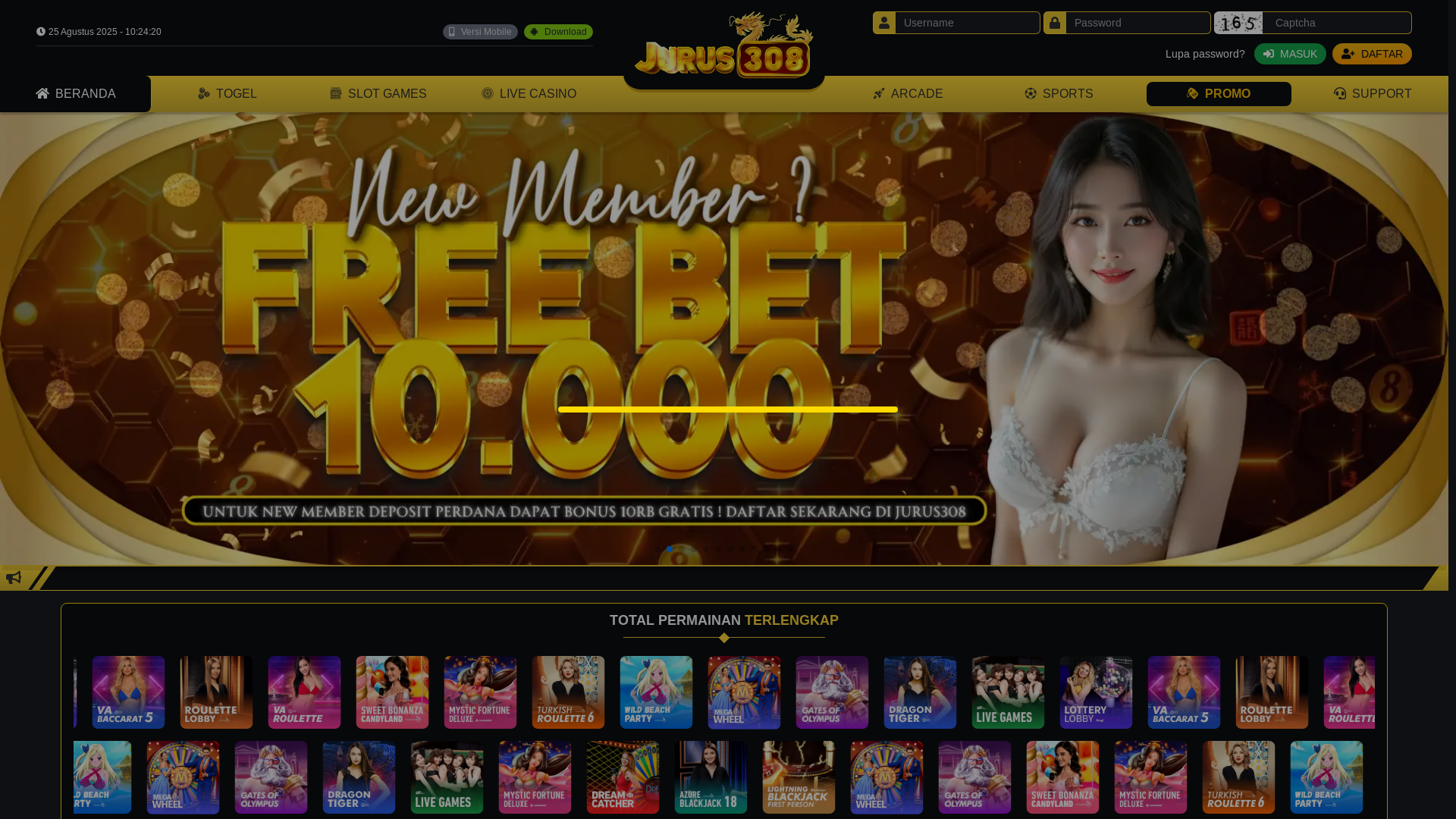 website screenshot of https://jurus308oxva.com/