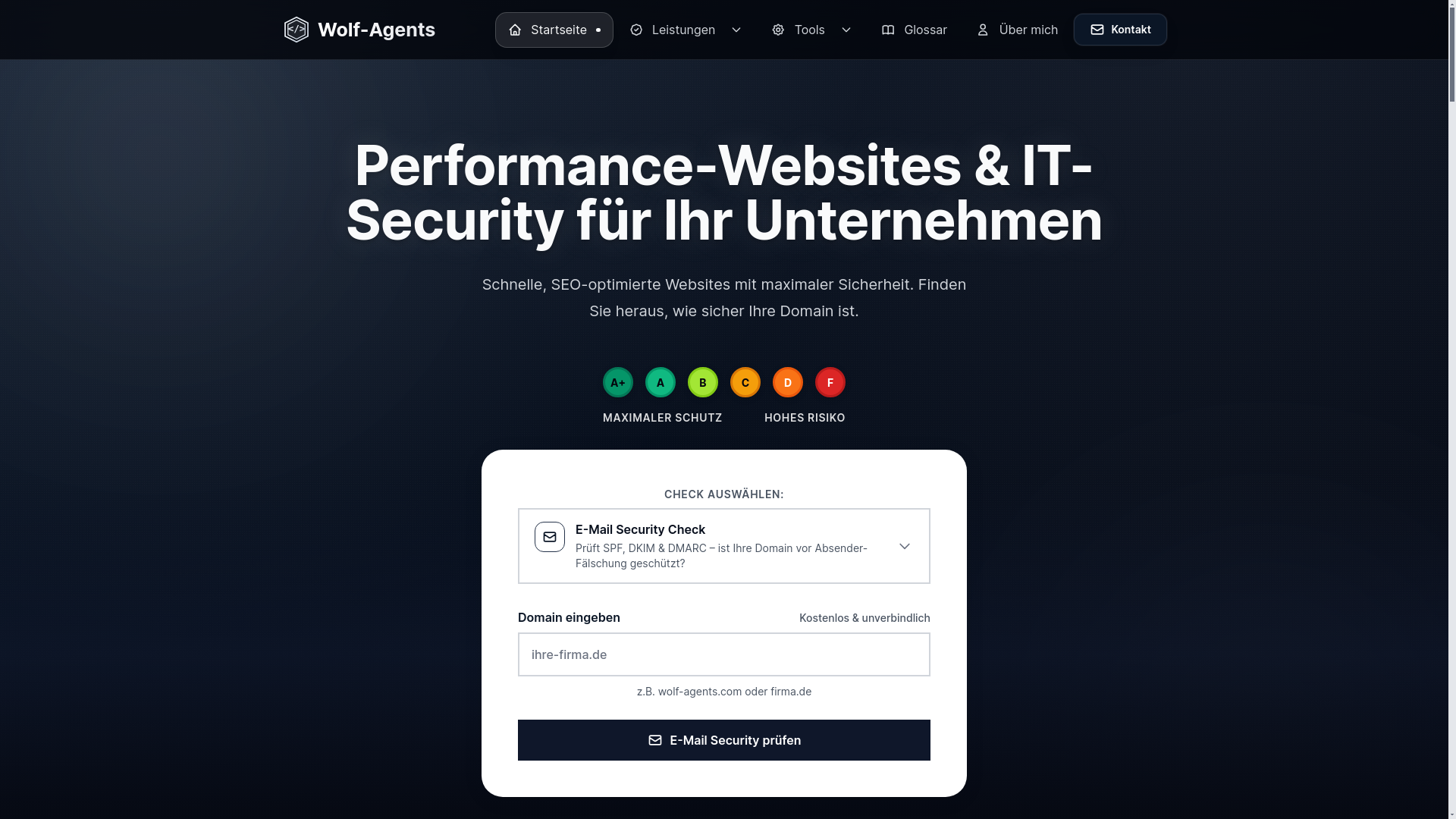 website screenshot of https://wolf-agents-com.pages.dev/