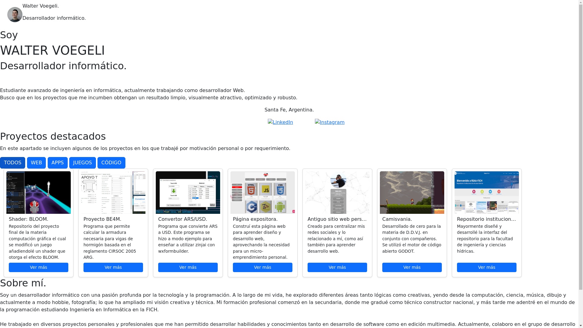 website screenshot of https://waltervoegeli.pages.dev/