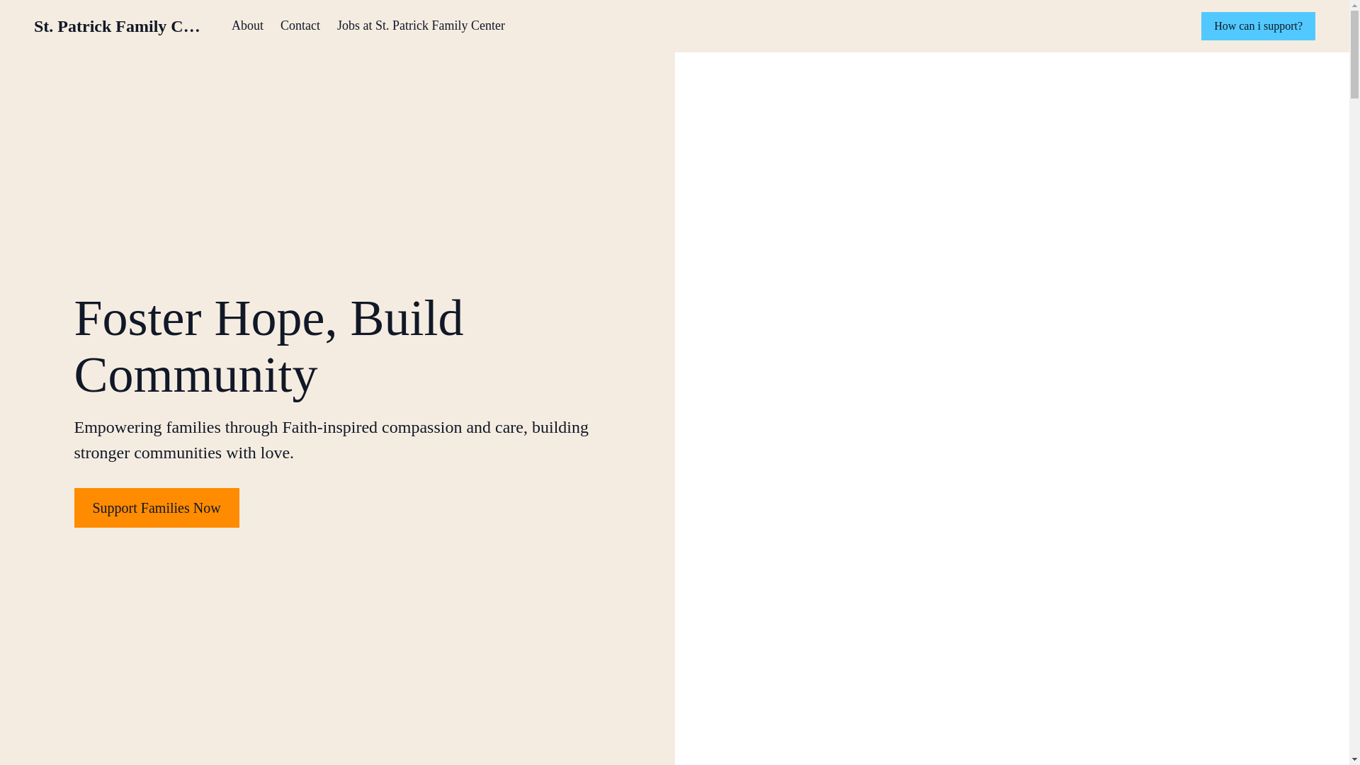 website screenshot of https://stpatrickfamilycenter.com/