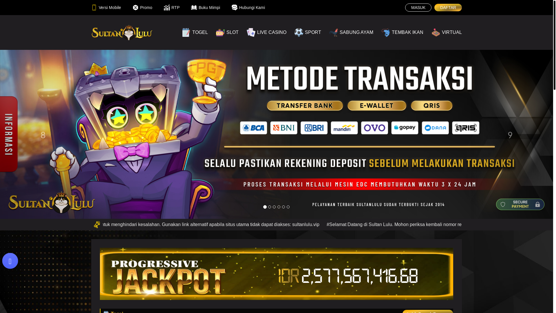 website screenshot of https://sultanlulu.live/