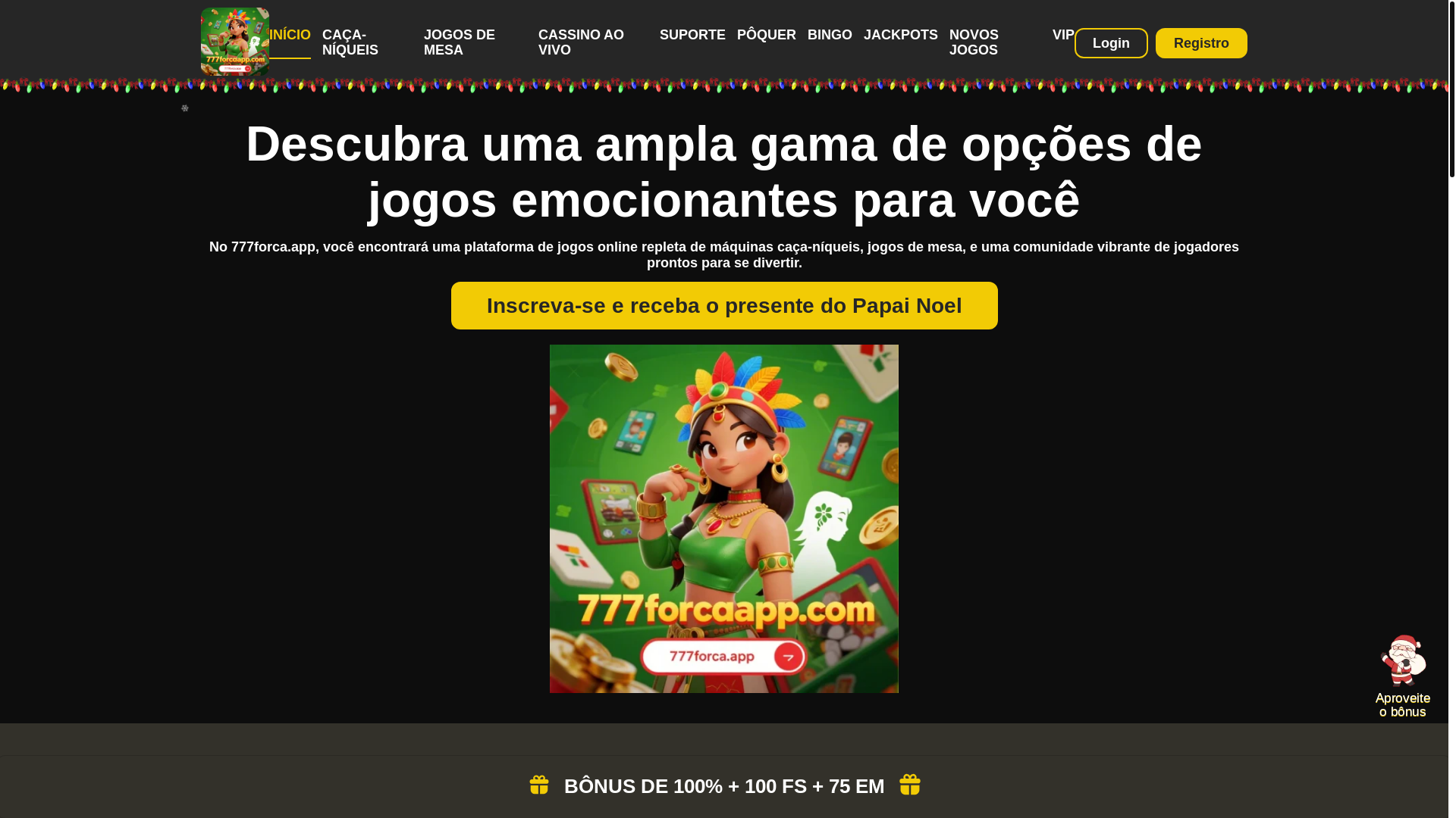 website screenshot of https://777forcaapp.com/