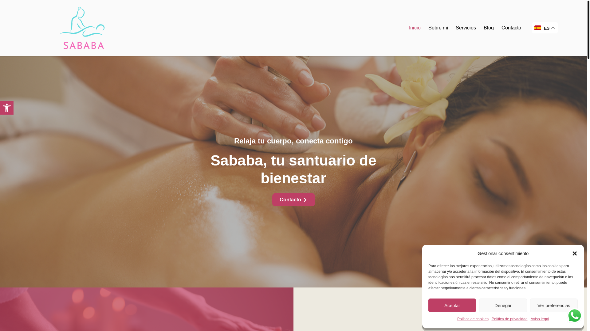 website screenshot of https://sababacentro.com/