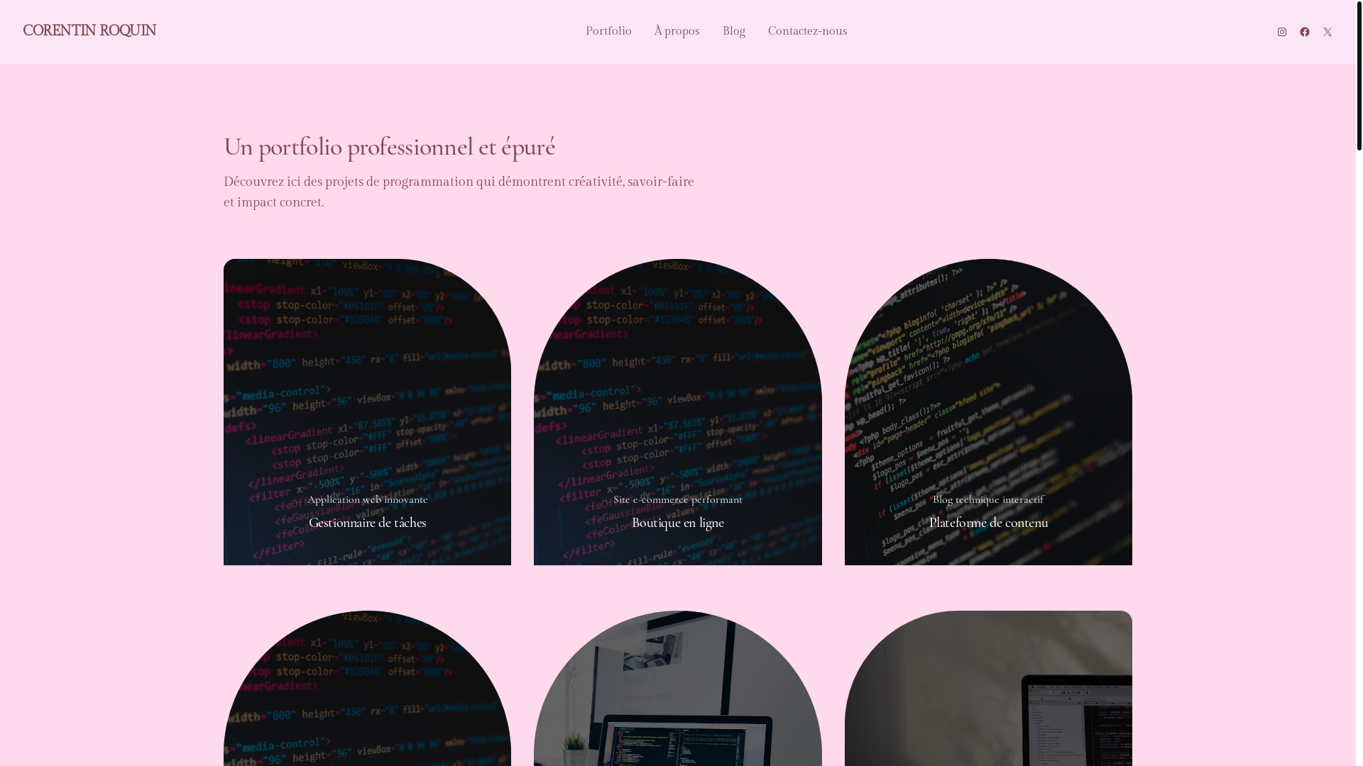 website screenshot of https://corentinroquin.com/