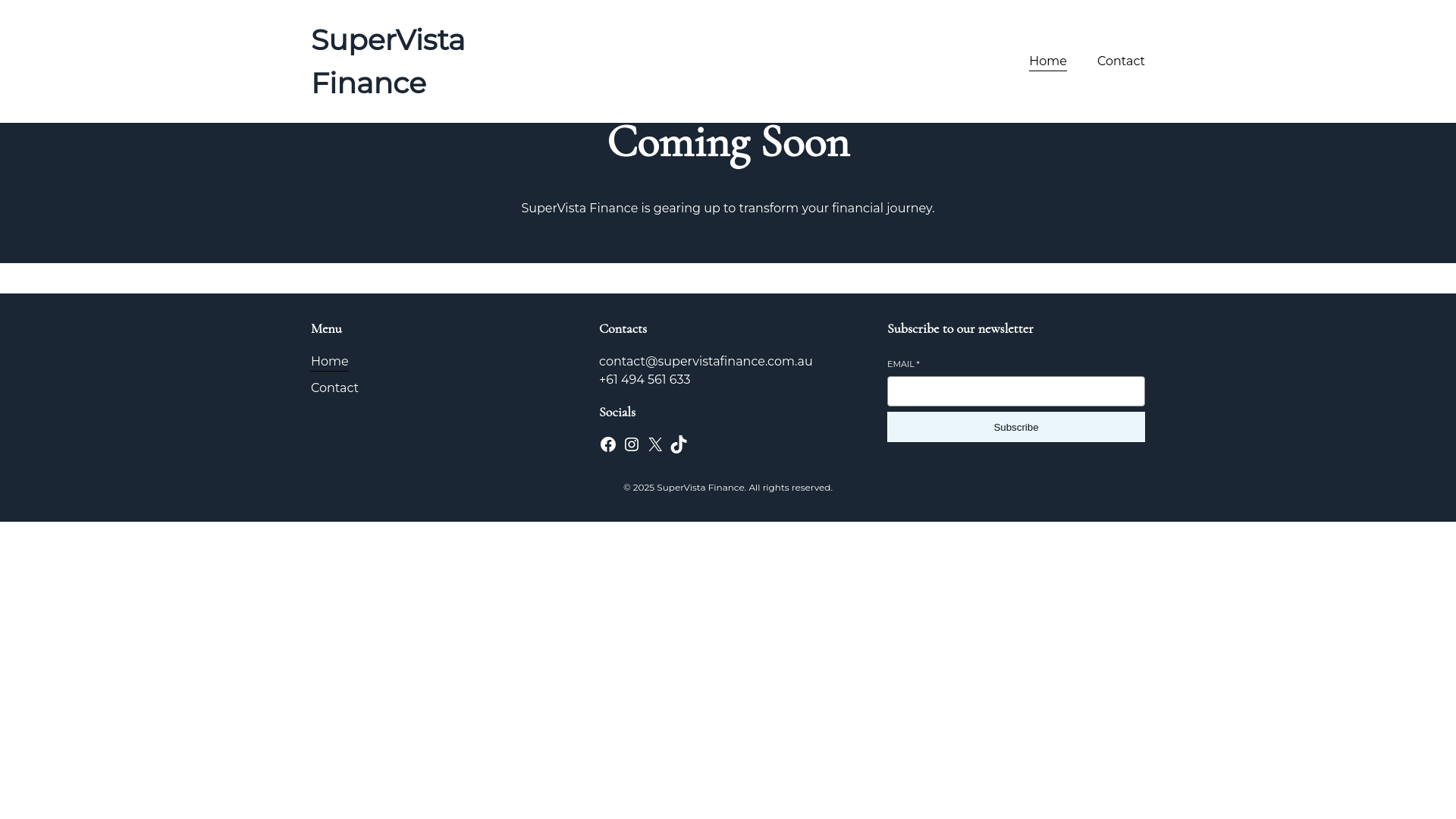 website screenshot of https://supervistafinance.com.au/