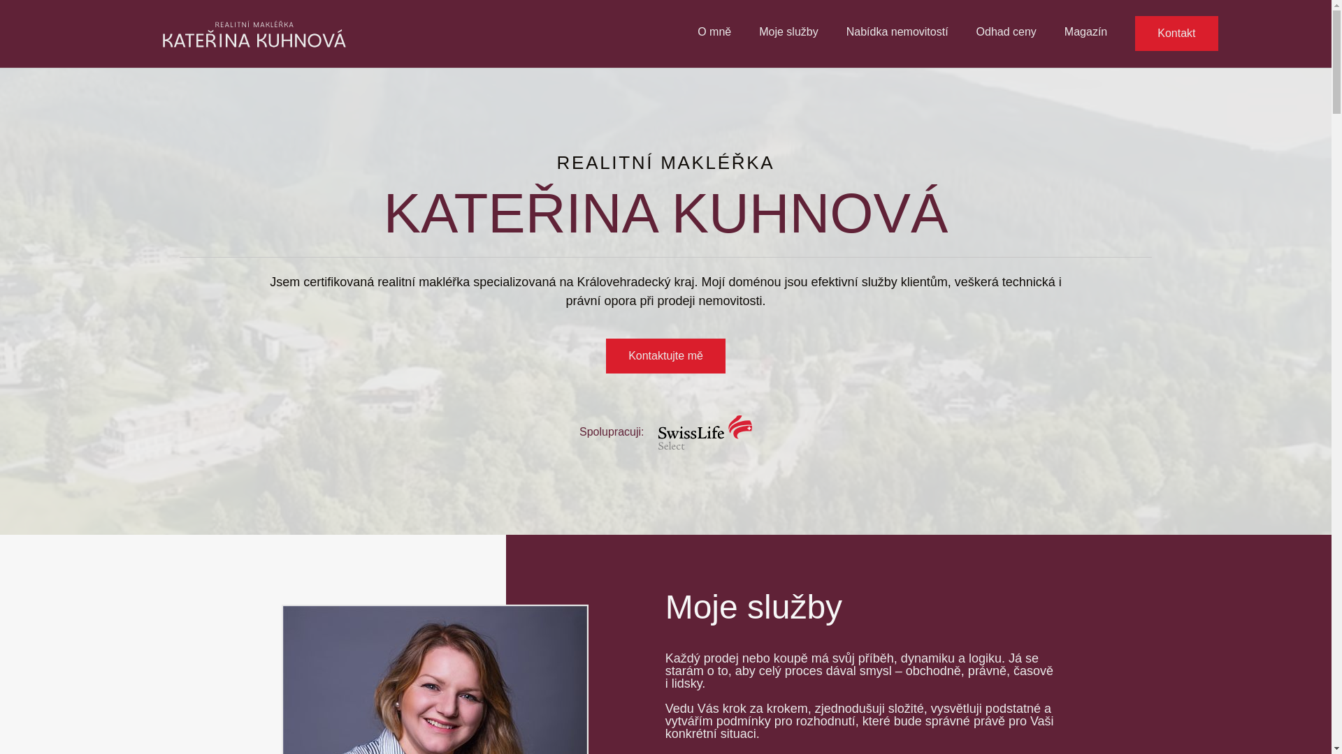 website screenshot of https://katerinakuhnova.cz/