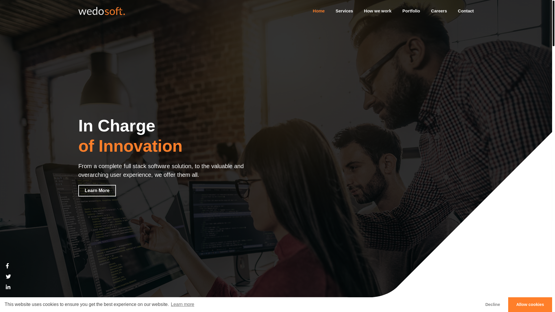 website screenshot of https://hvnds.ro/