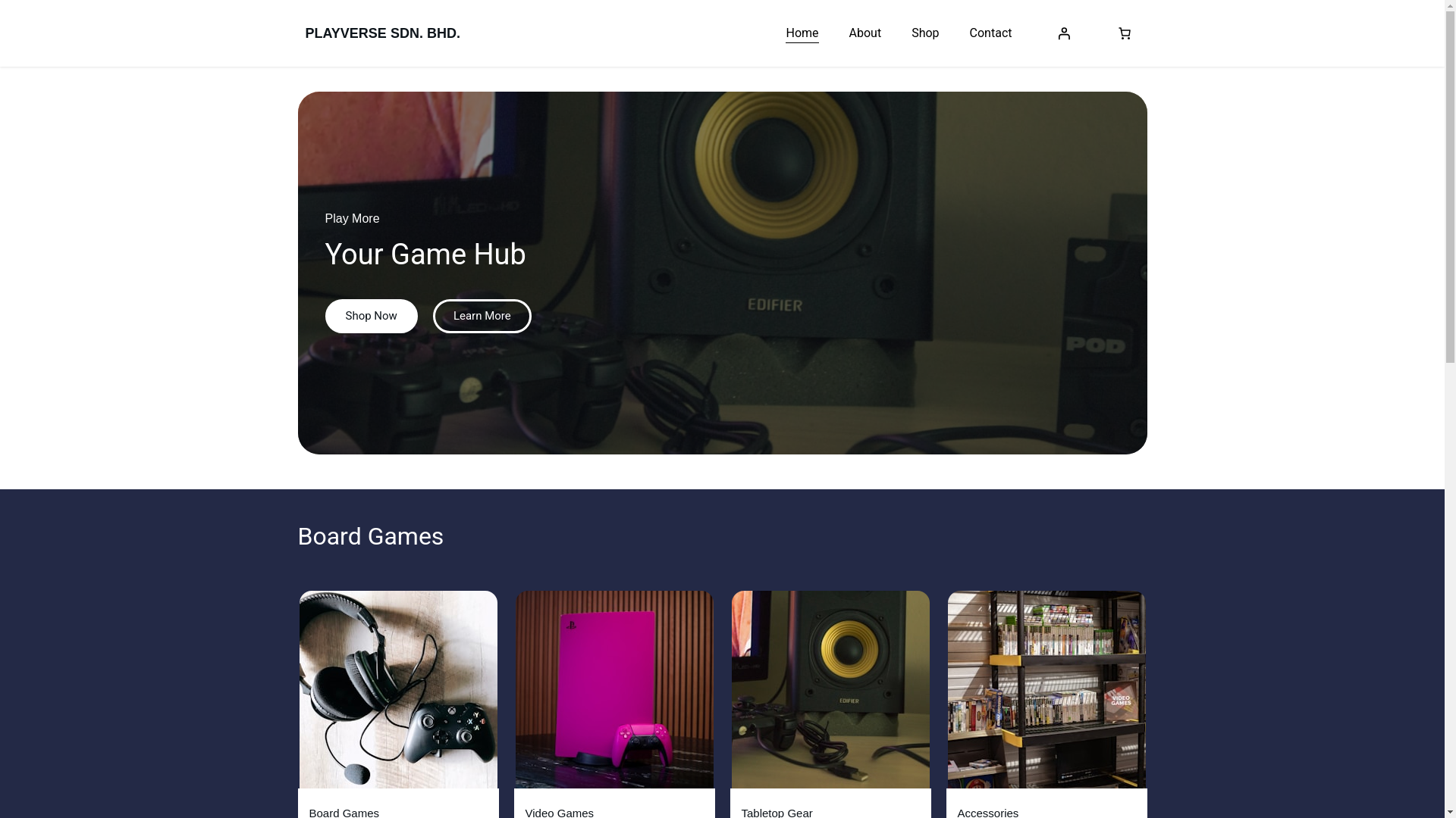 website screenshot of https://playverse.my/