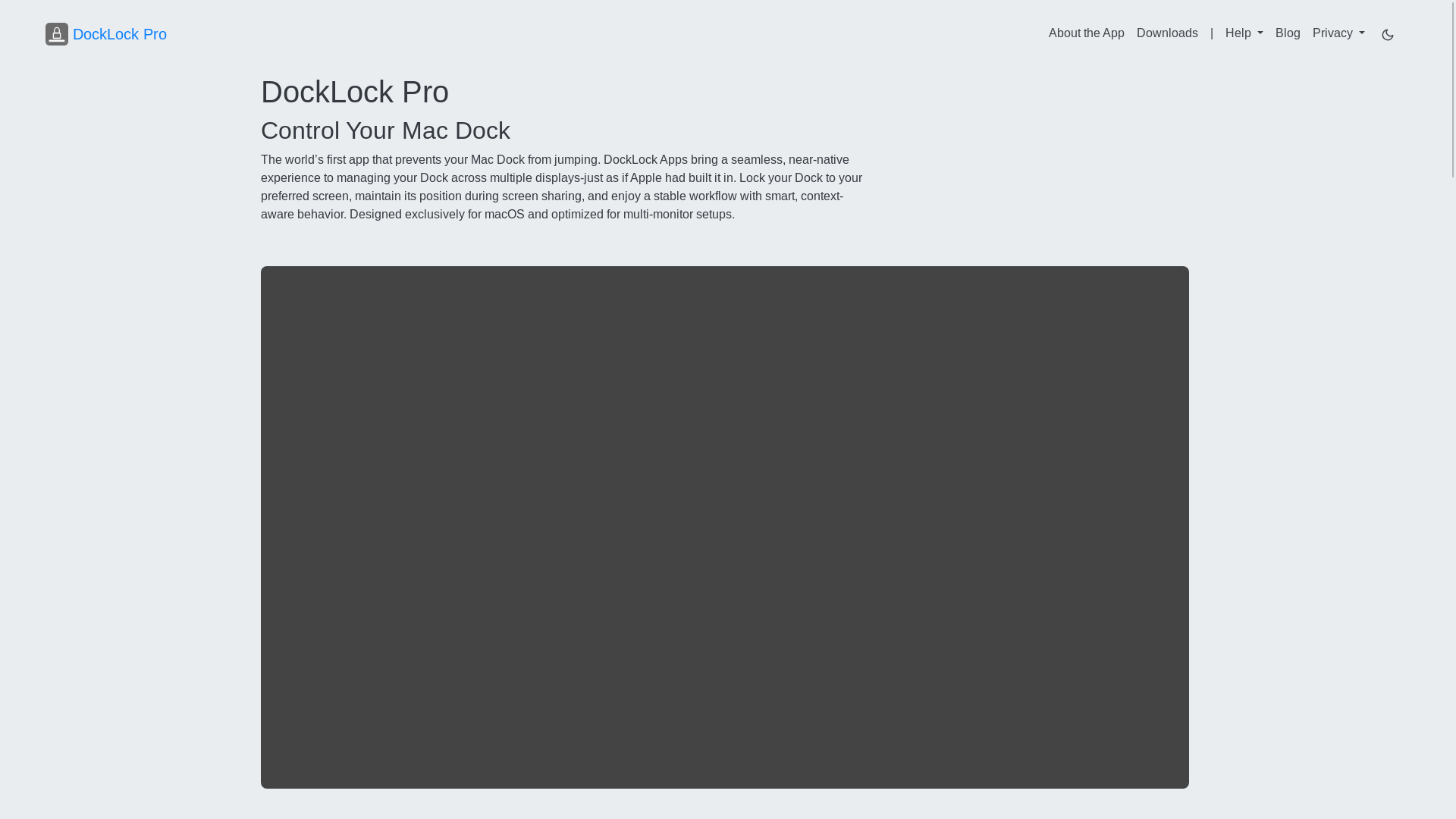 website screenshot of https://docklockplus.com/
