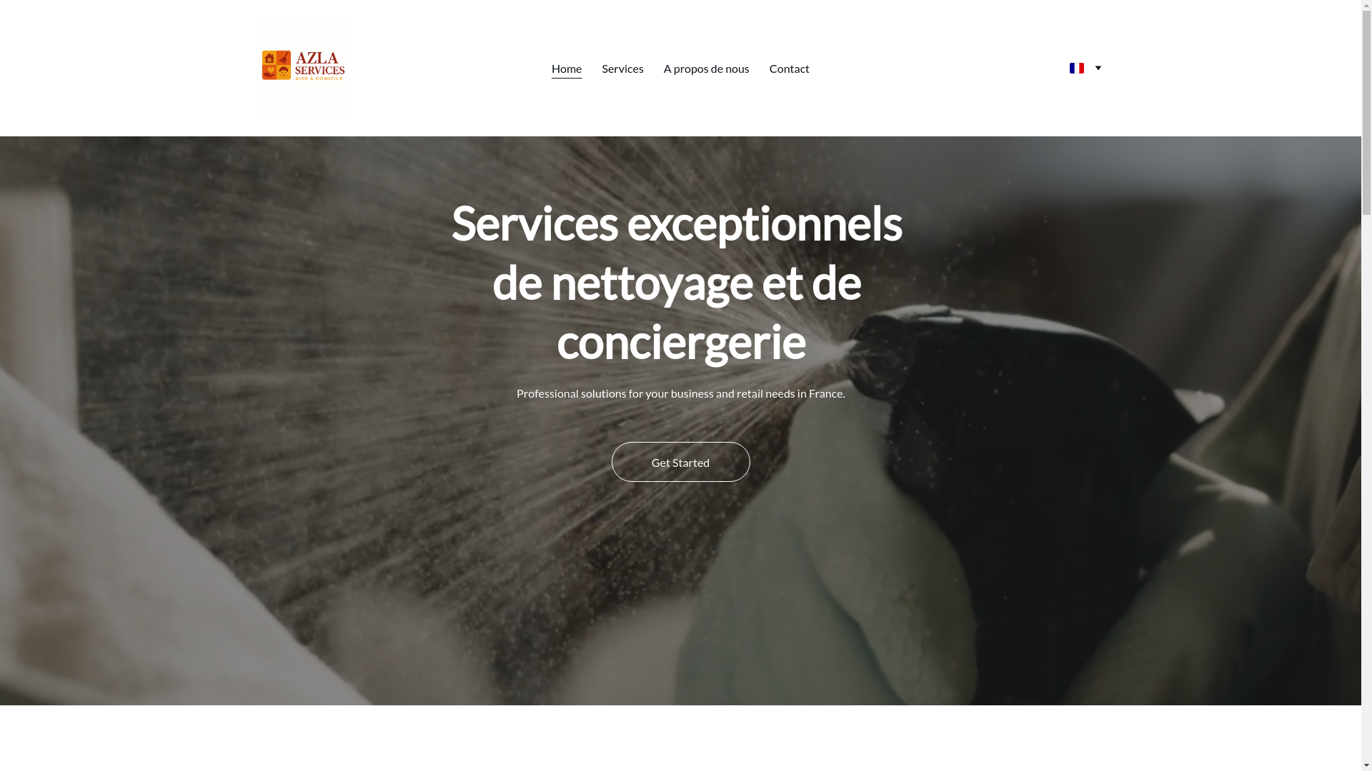 website screenshot of https://azla-services.fr/