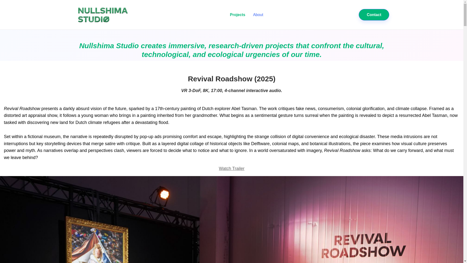 website screenshot of https://nullshimastudio.com/