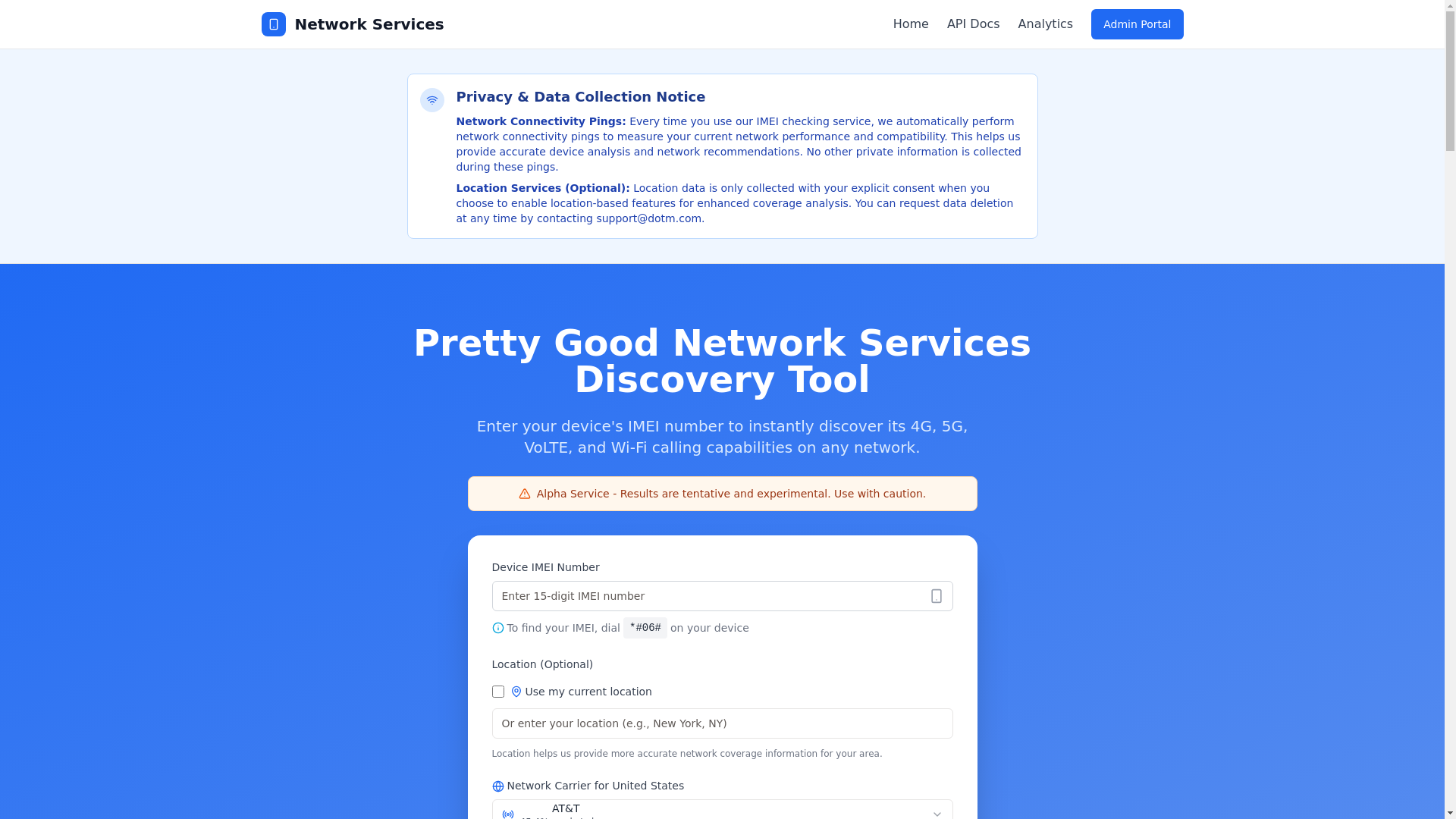 website screenshot of https://deviceinsights.net/