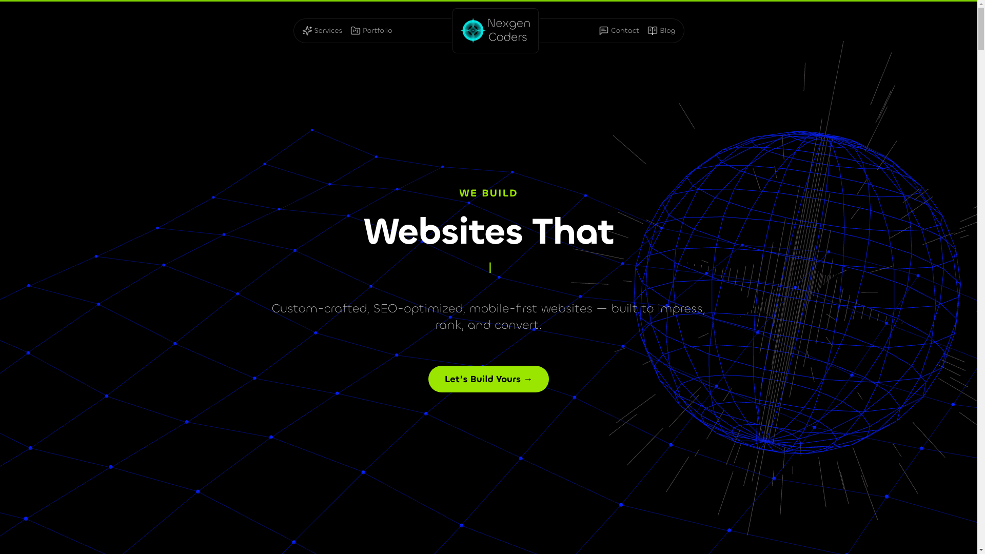 website screenshot of https://nexgencoders.in/