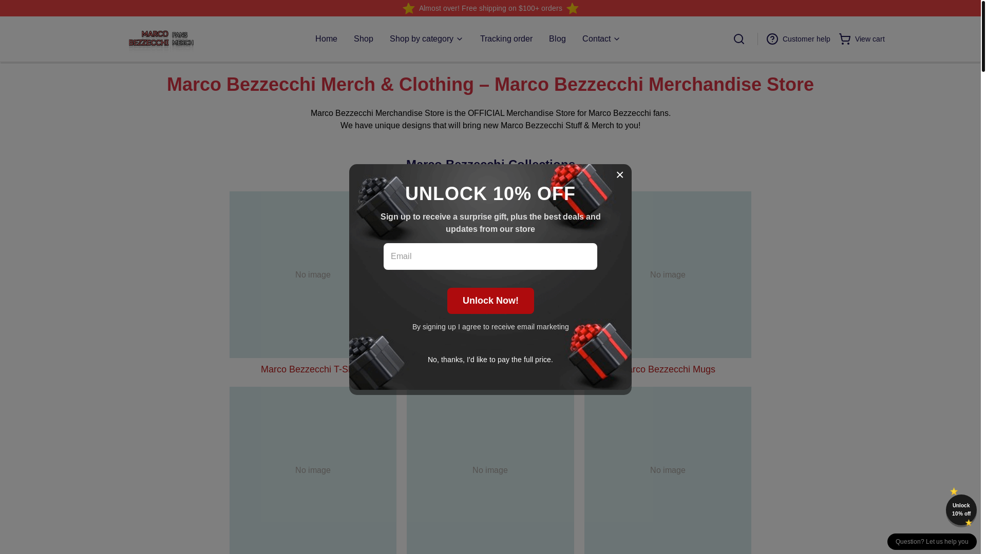 website screenshot of https://marcobezzecchi.shop/