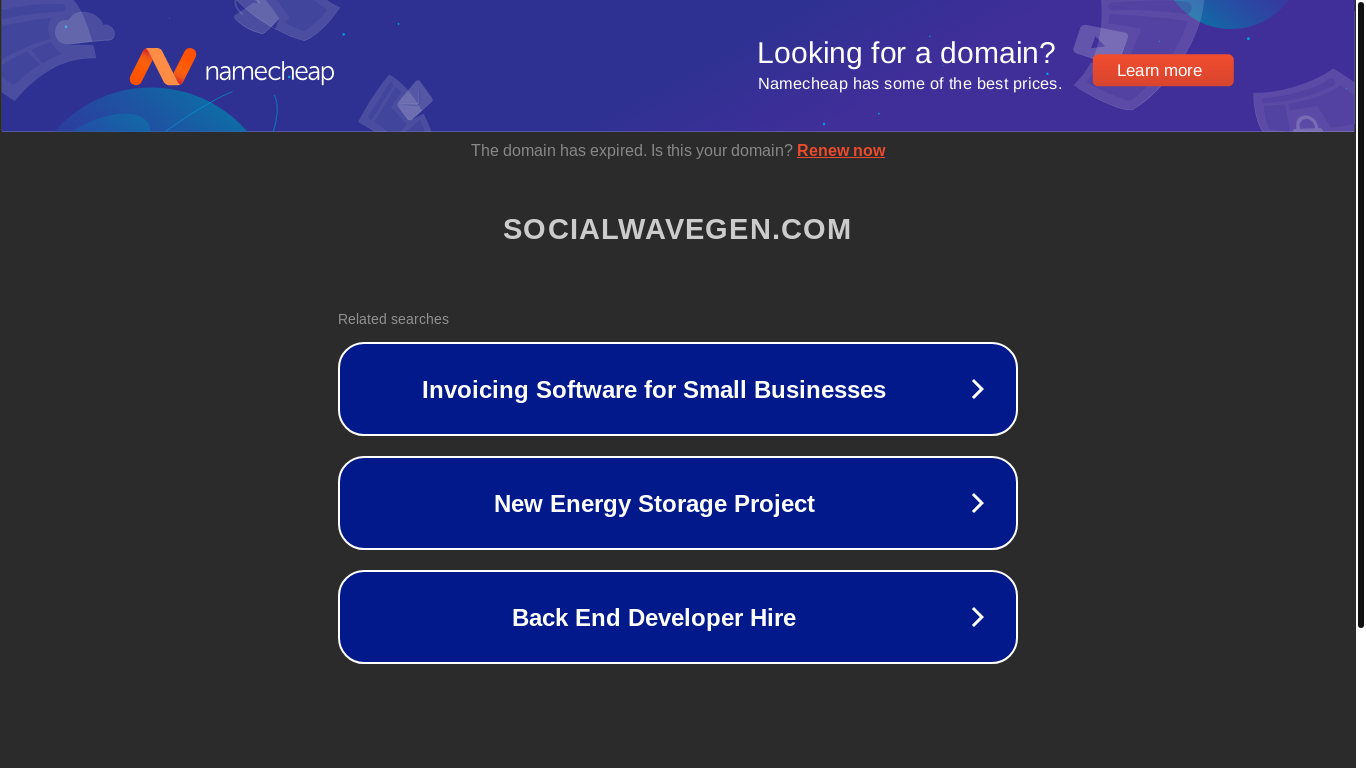 website screenshot of https://socialwavegen.com/