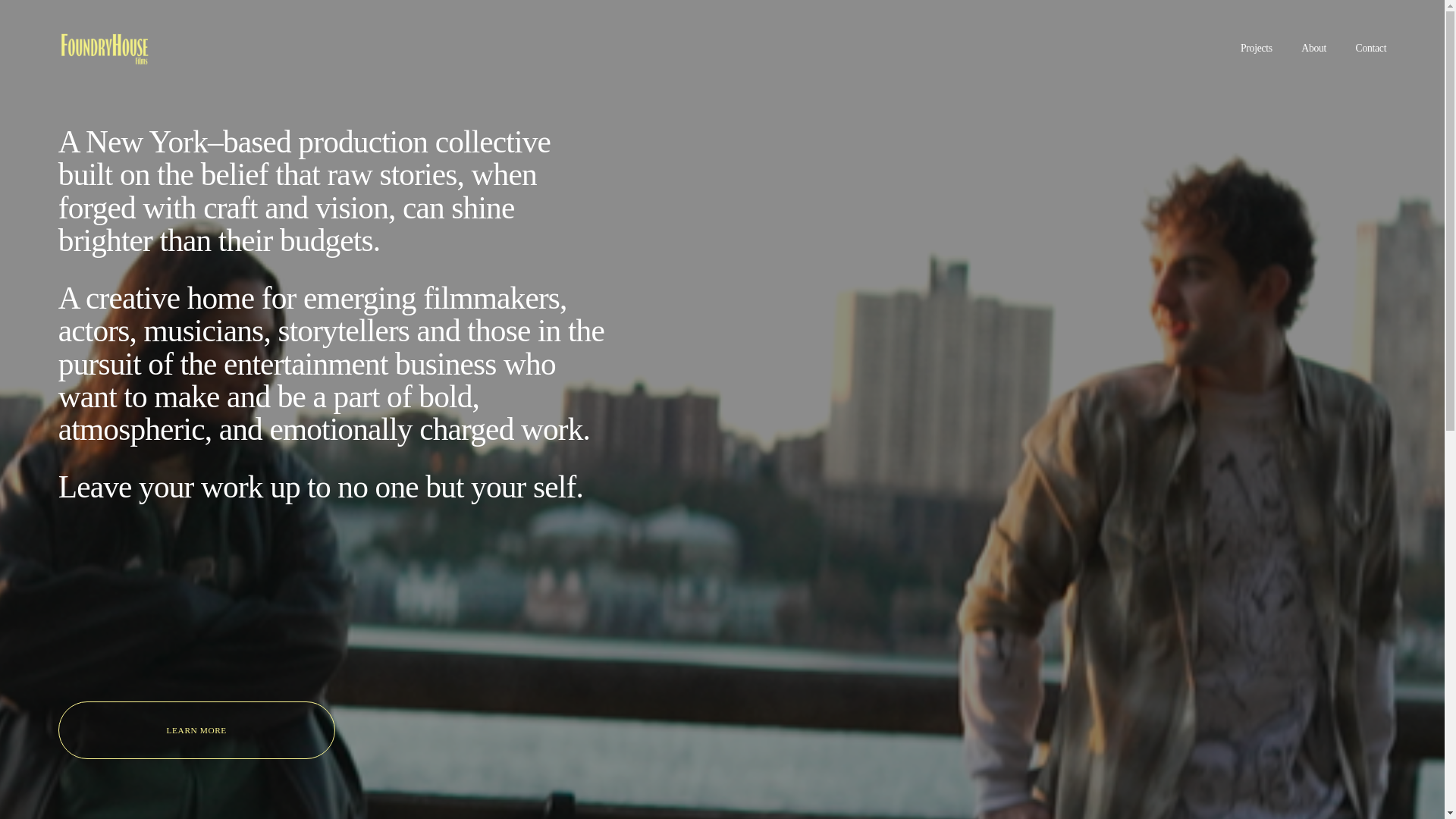 website screenshot of https://foundryhousefilms.com/