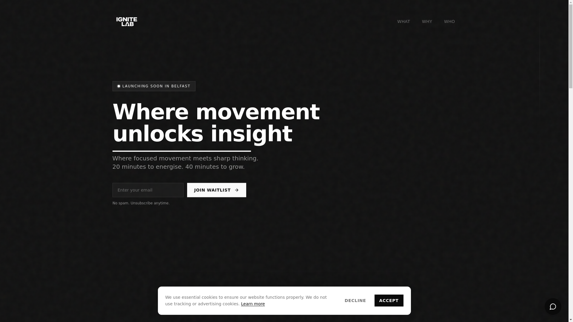 website screenshot of https://ignite-labs-hq.com/