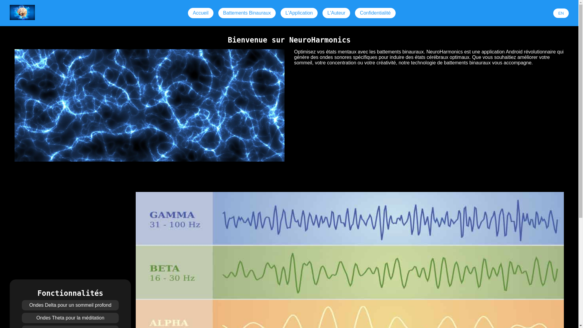 website screenshot of https://neuroharmonics.fr/