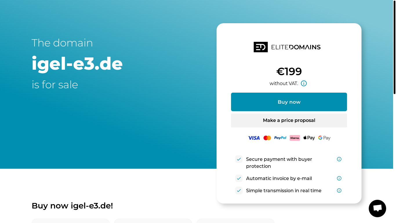 website screenshot of https://igel-e3.de/
