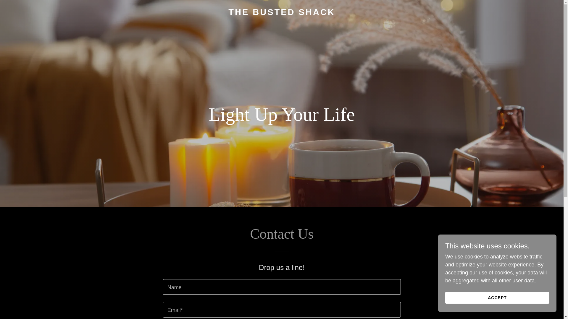 website screenshot of https://thebustedshack.com/
