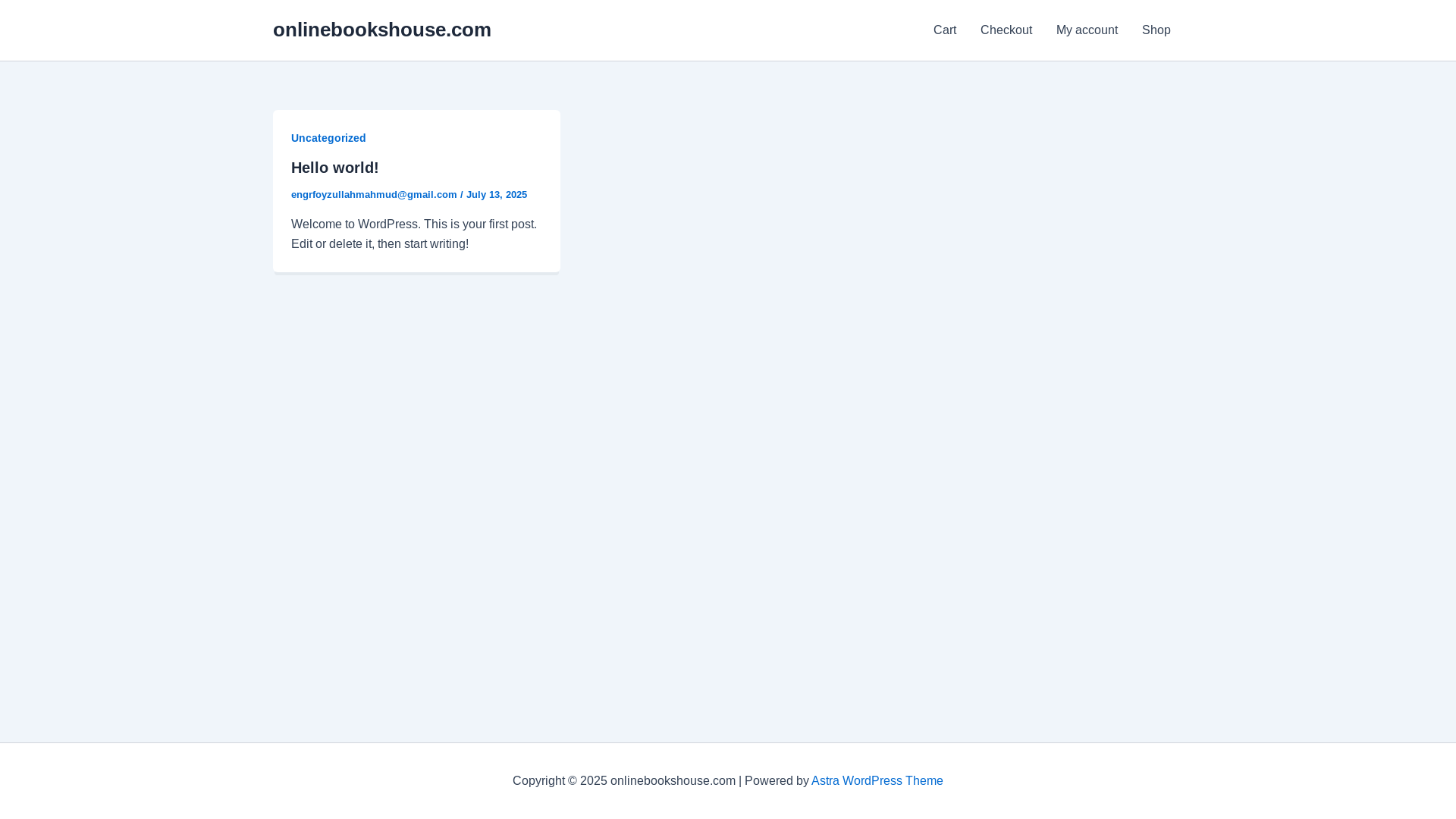 website screenshot of https://onlinebookshouse.com/