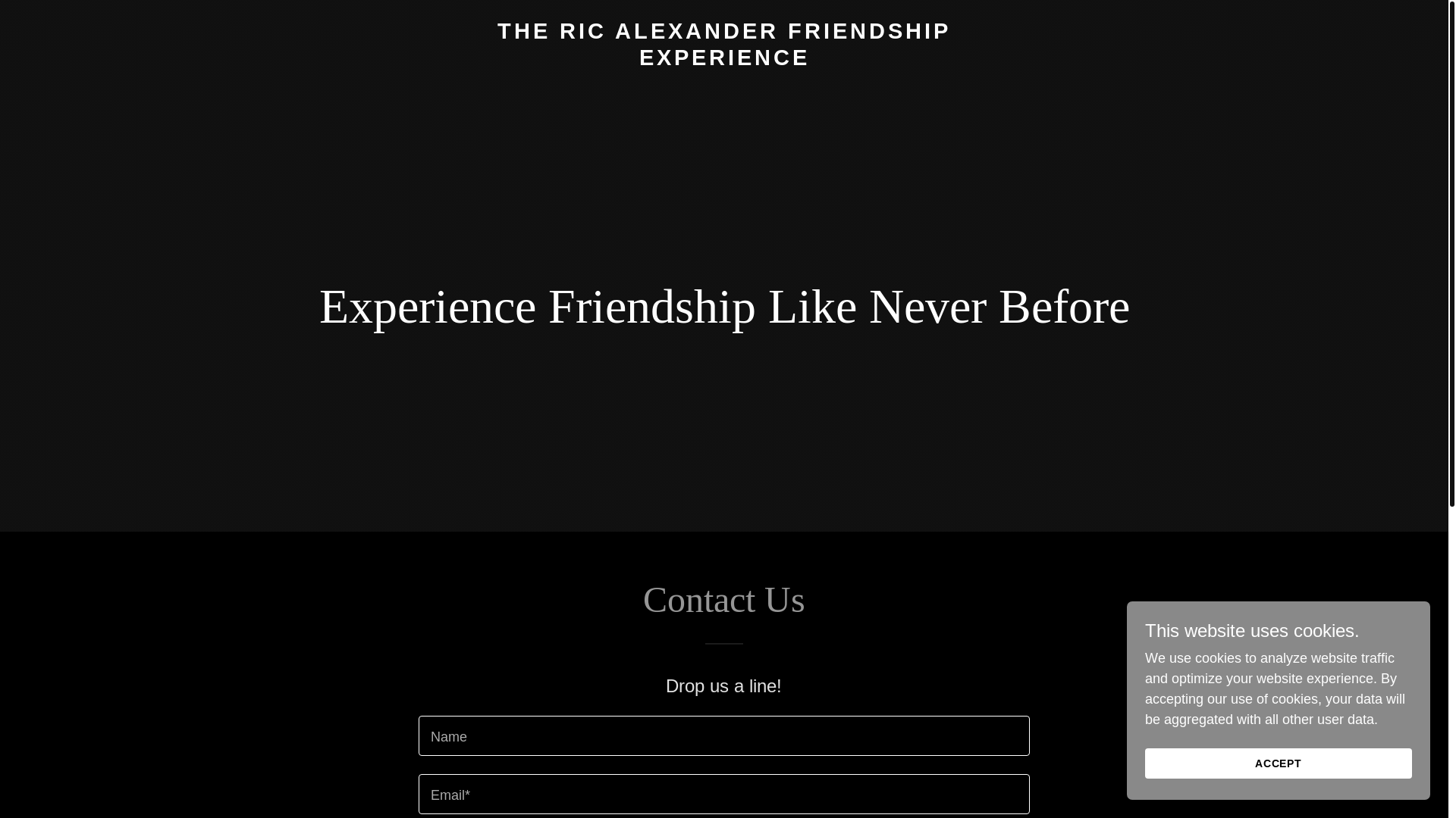website screenshot of https://thericalexanderfriendshipexperience.com/