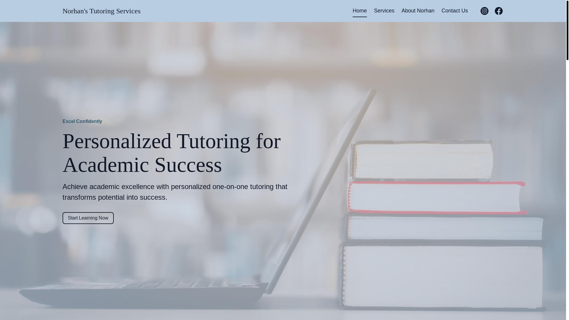 website screenshot of https://norhanstutoringservices.com/