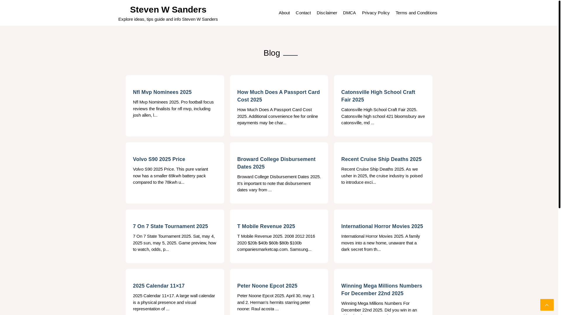 website screenshot of https://stevenwsandersd.pages.dev/