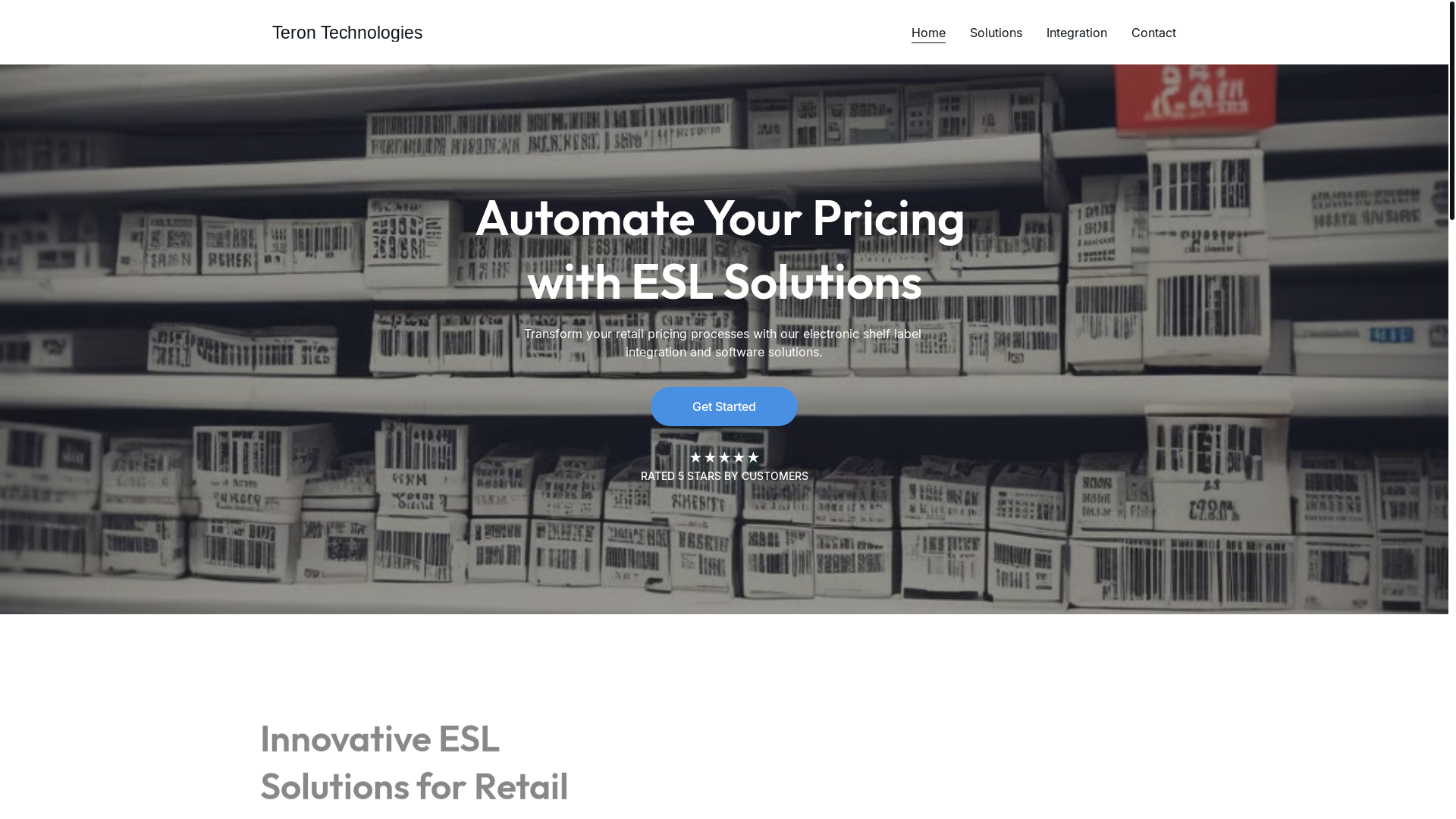 website screenshot of https://terontechnologies.nl/