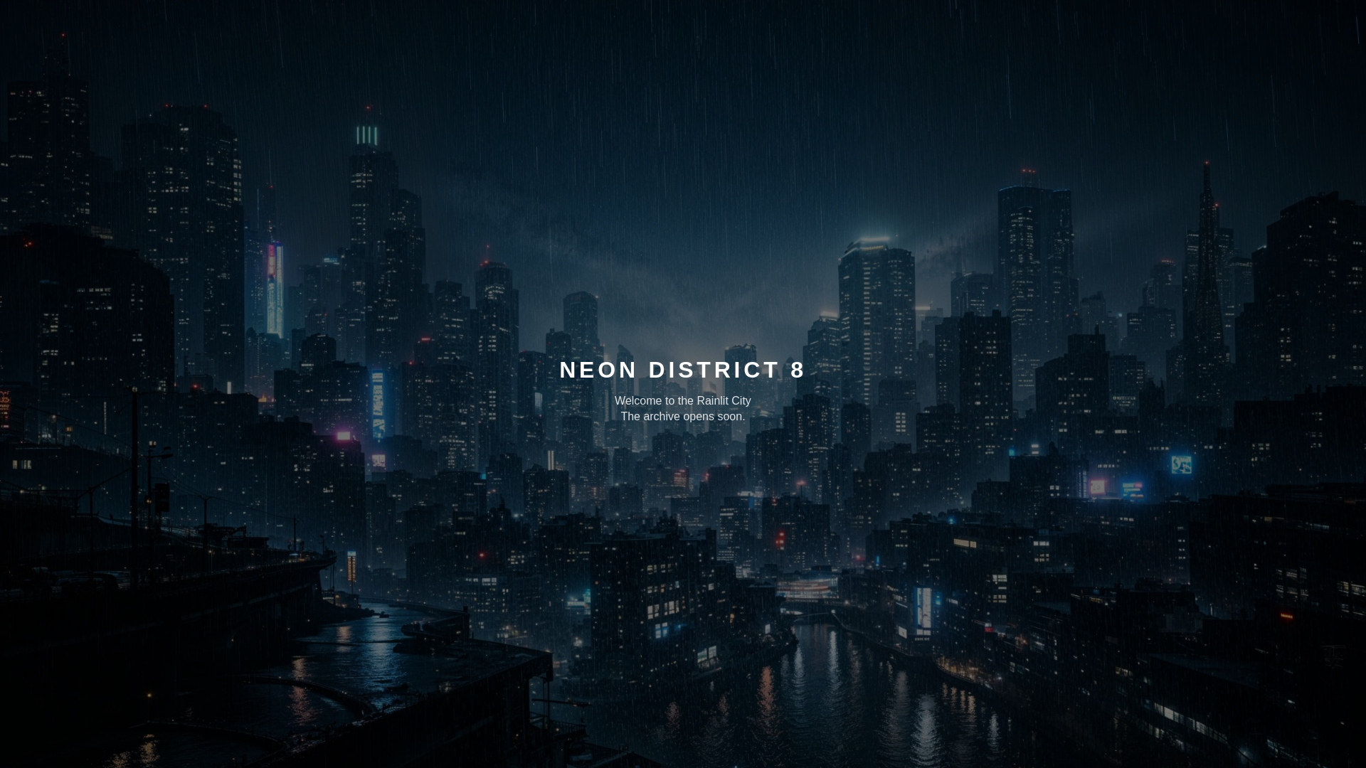 website screenshot of https://neondistrict8.com/