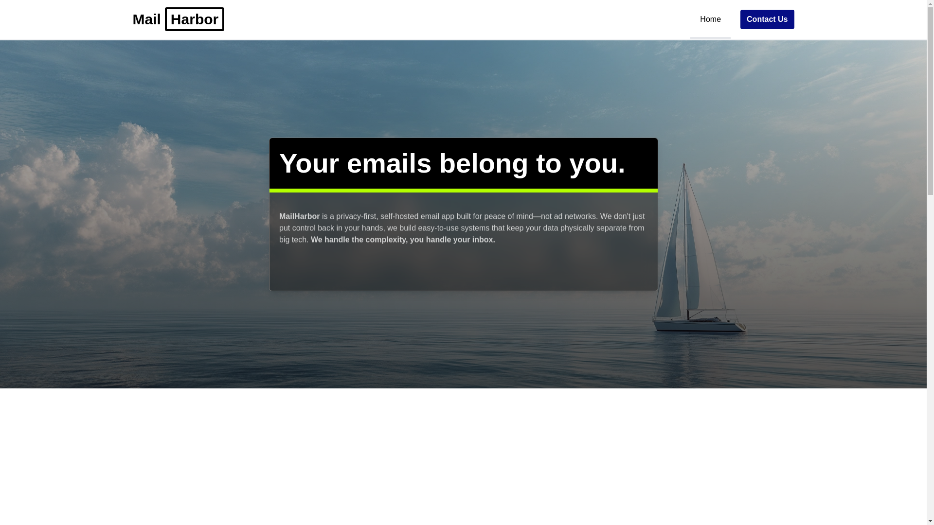 website screenshot of https://harboros.app/