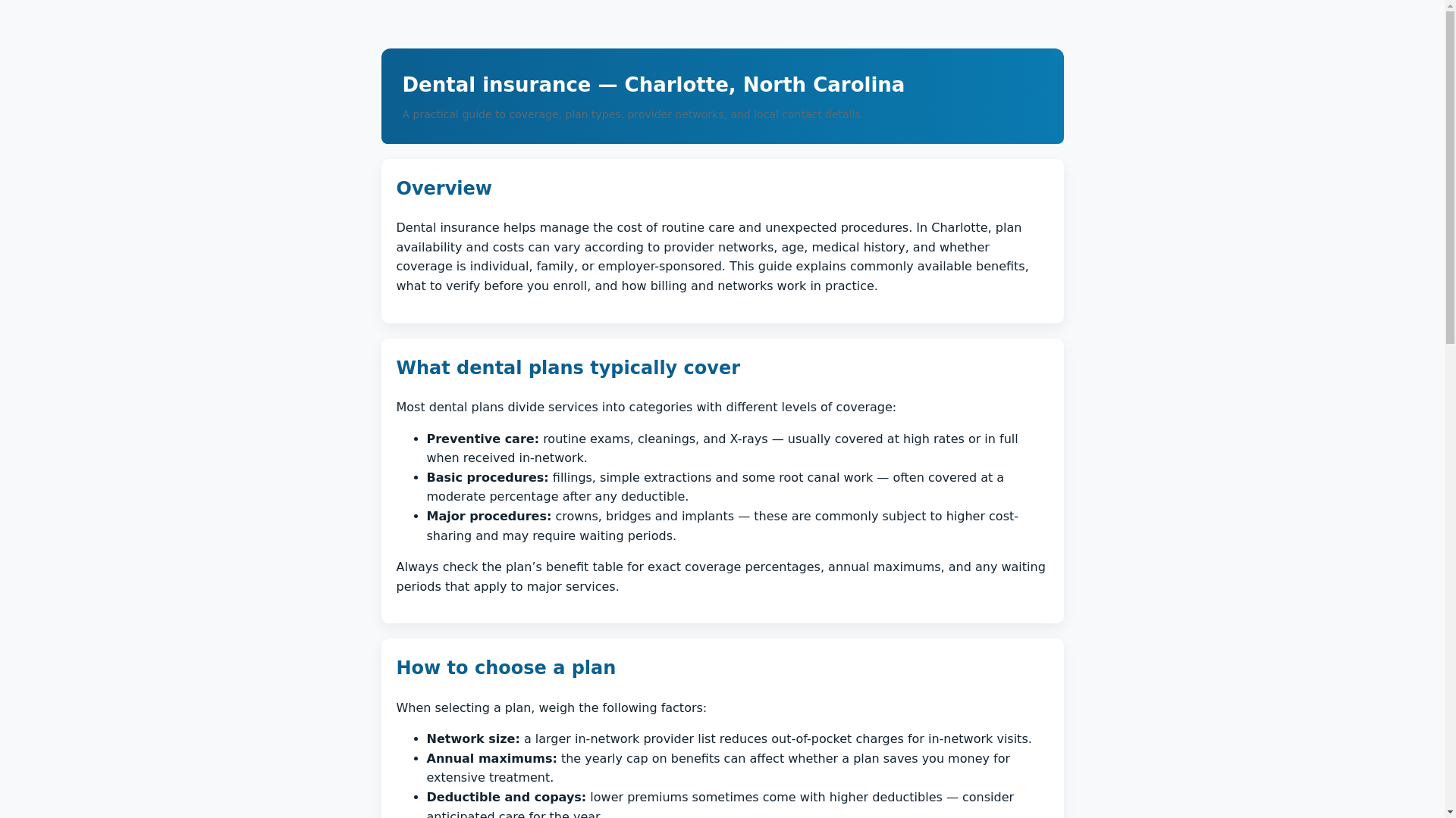 website screenshot of https://dental-insurance-coverage-charlotte-nc.pages.dev/