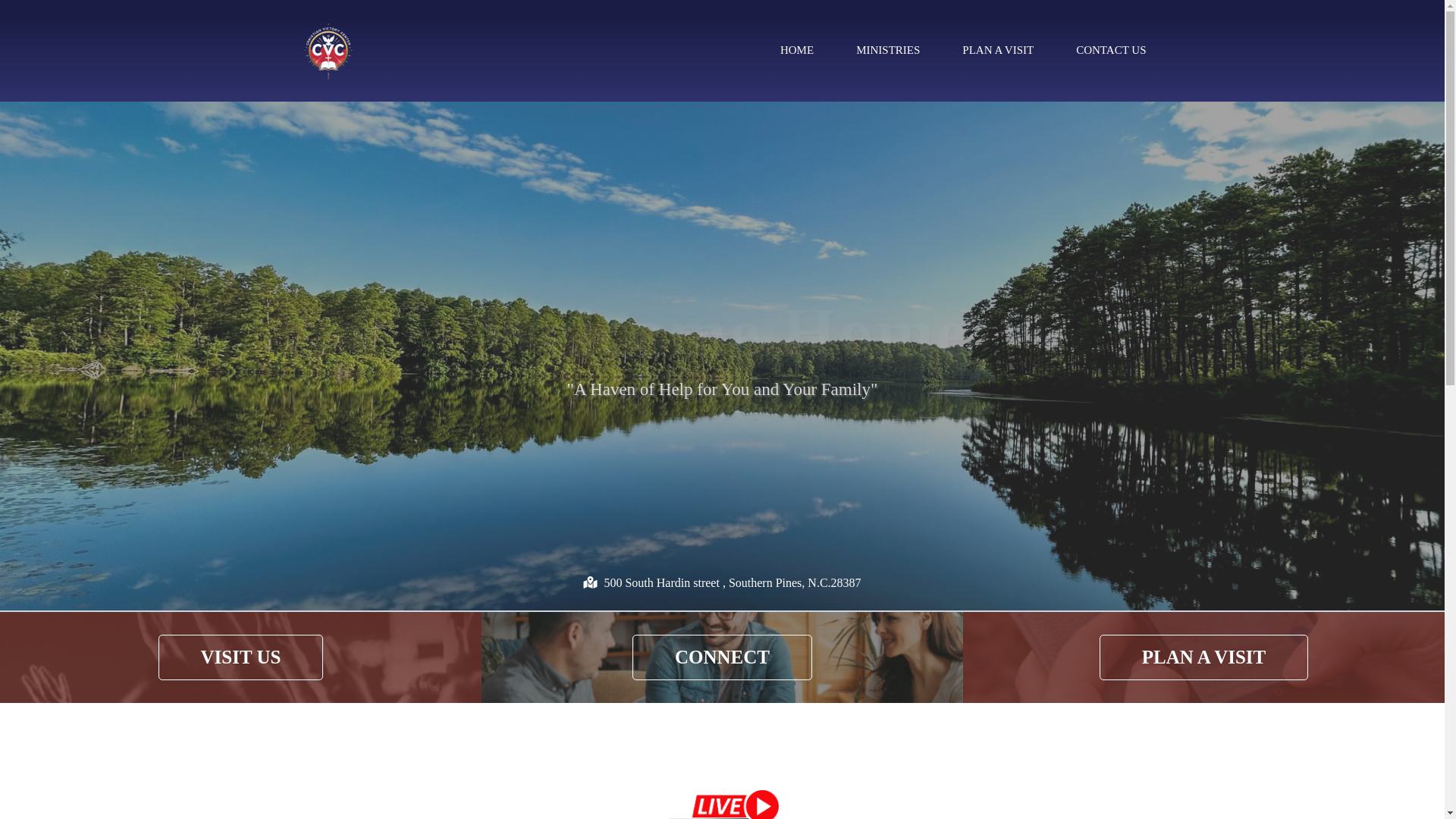 website screenshot of https://christianvictorycenters.org/