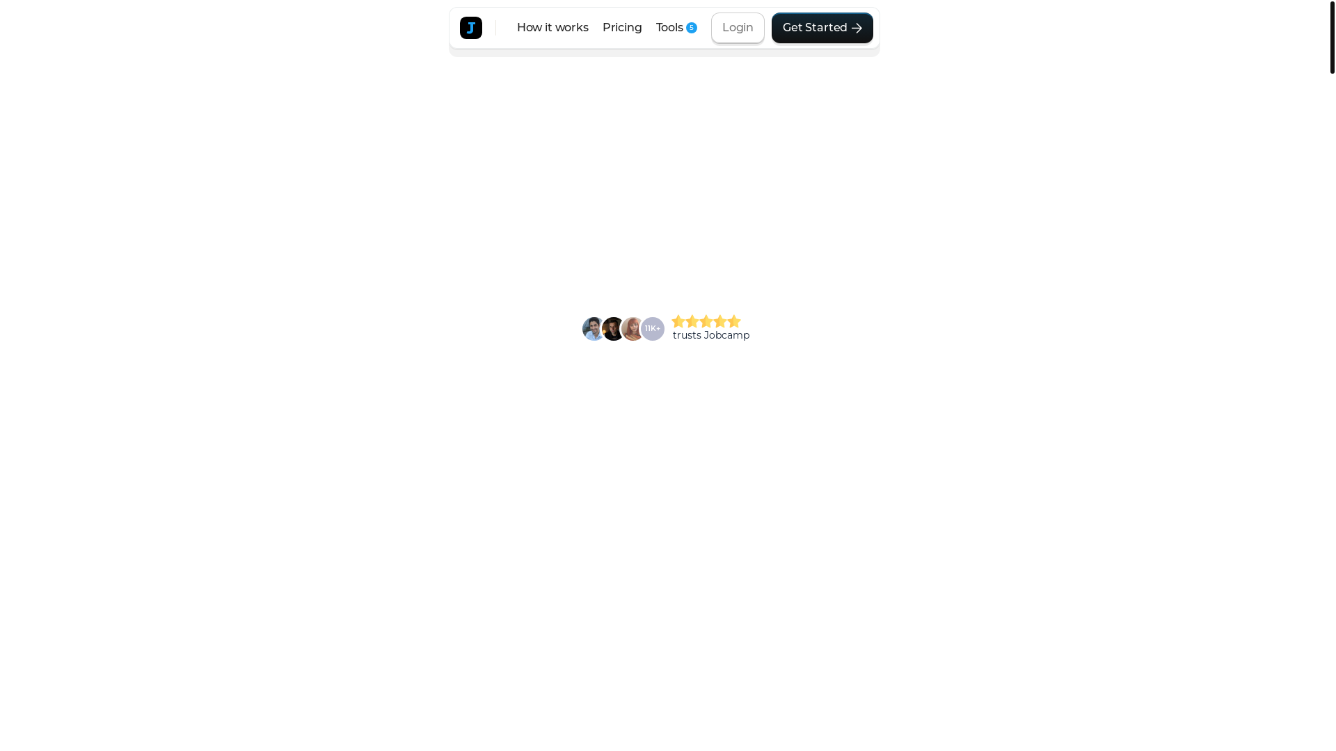 website screenshot of https://jobcamp-landing-page.pages.dev/