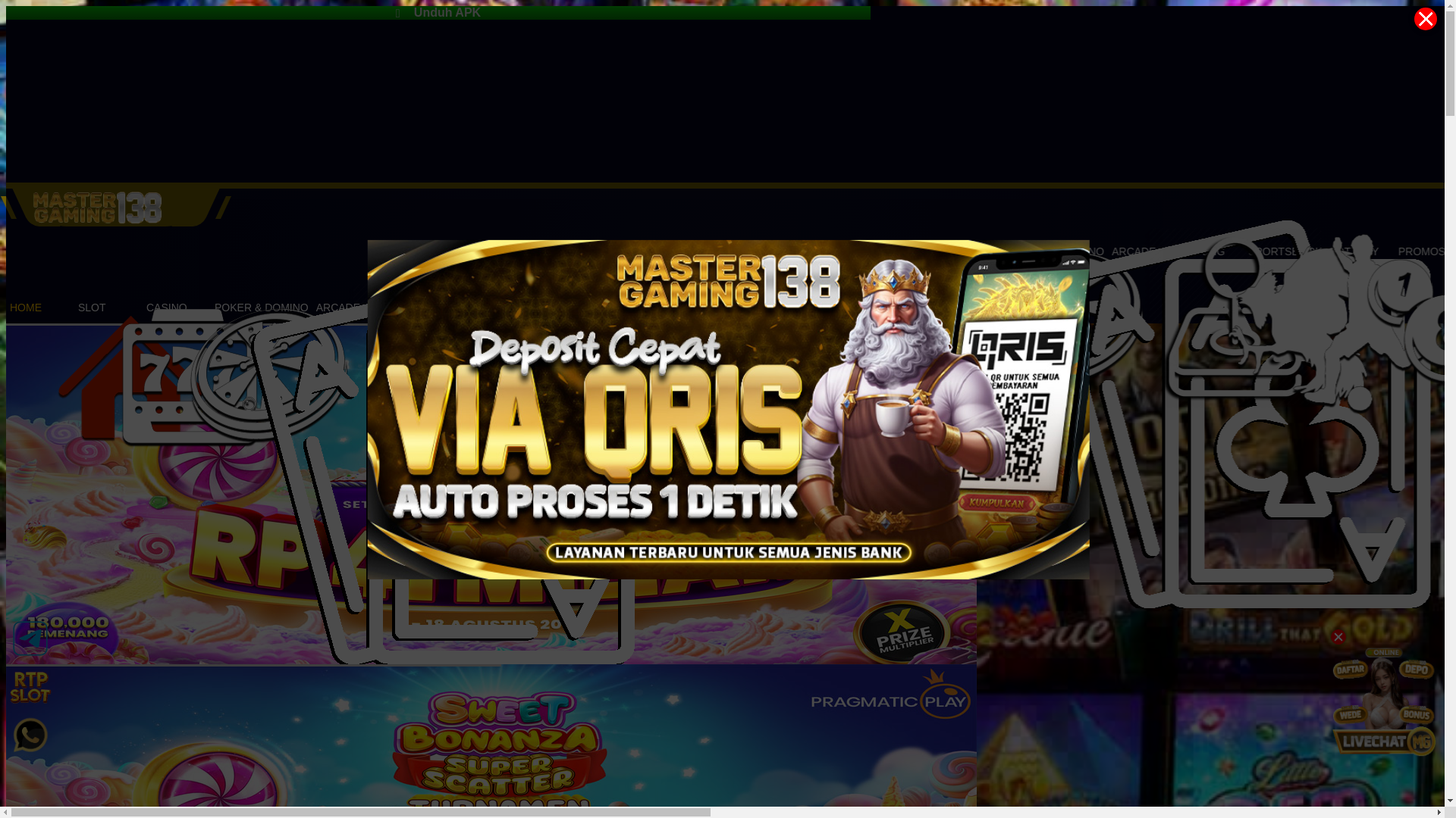 website screenshot of https://mastergaming138top.net/