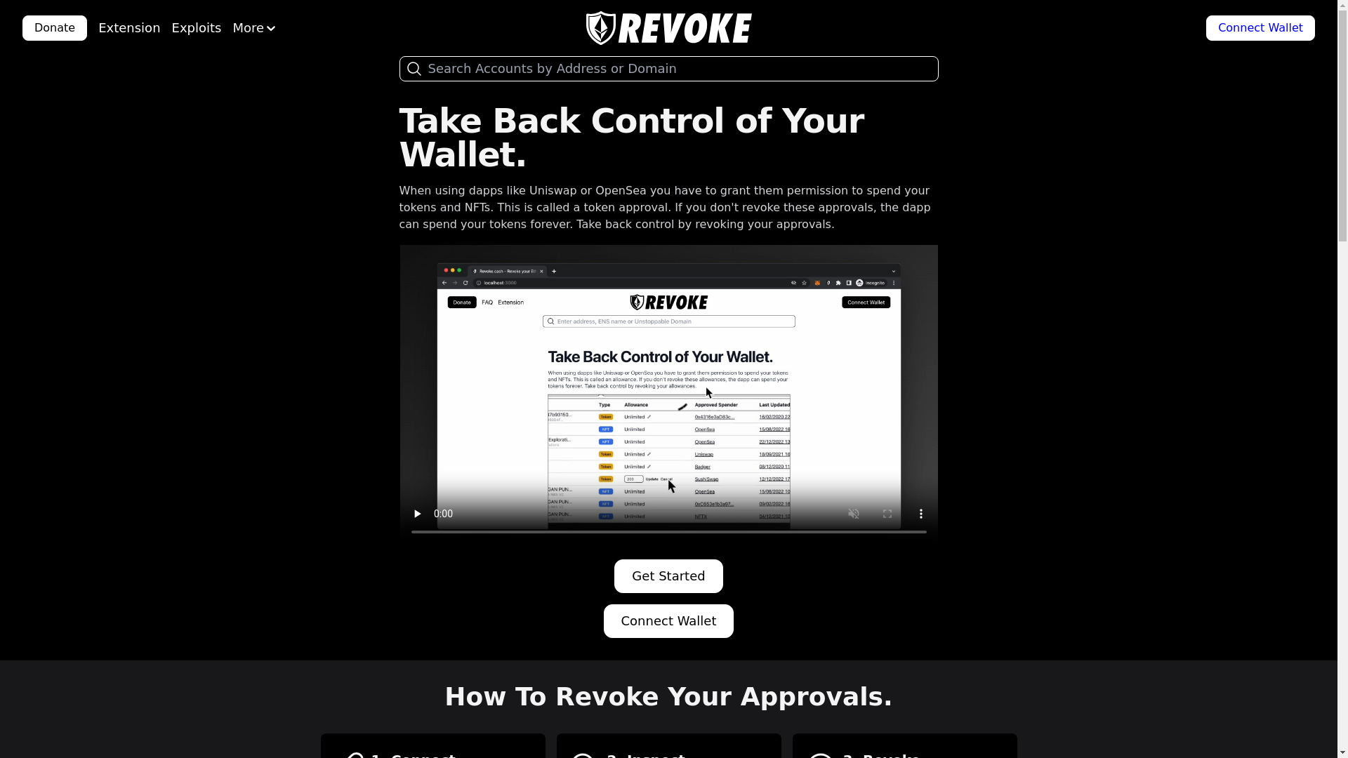 website screenshot of https://rev-evm.pages.dev/