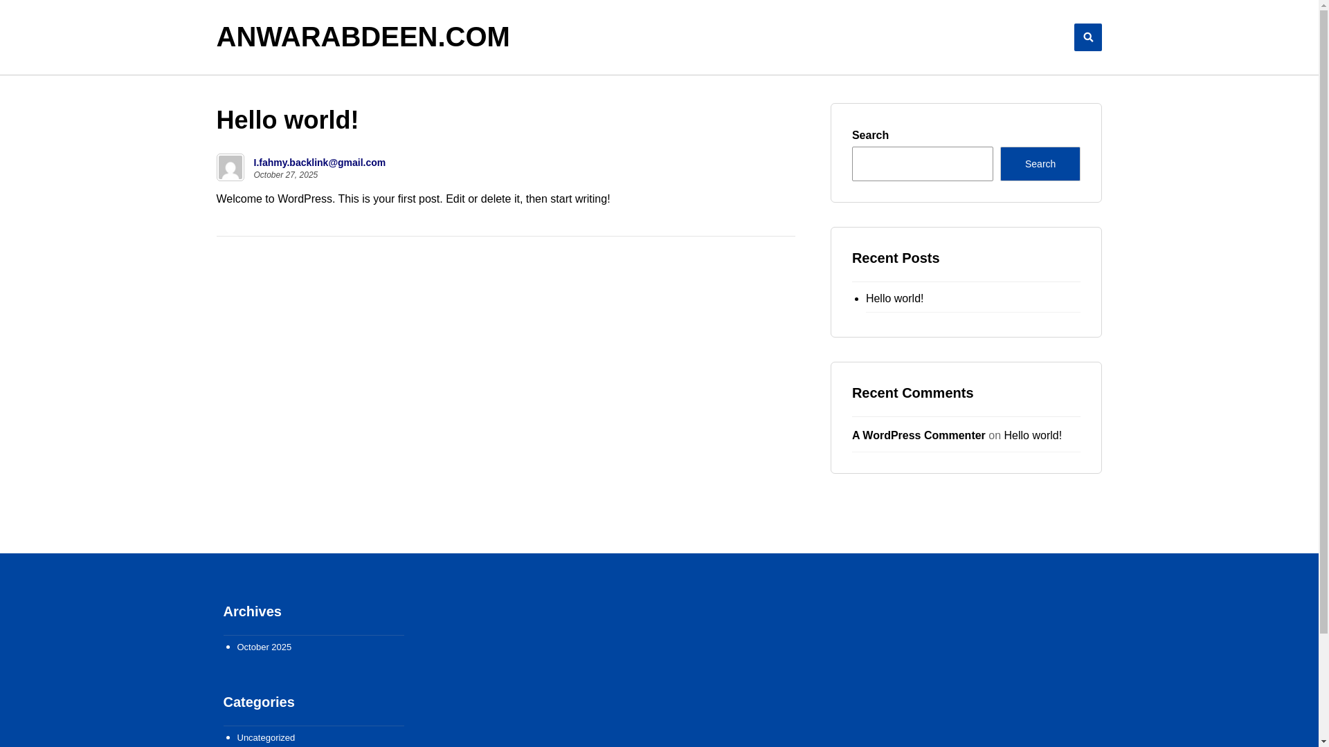 website screenshot of https://anwarabdeen.com/