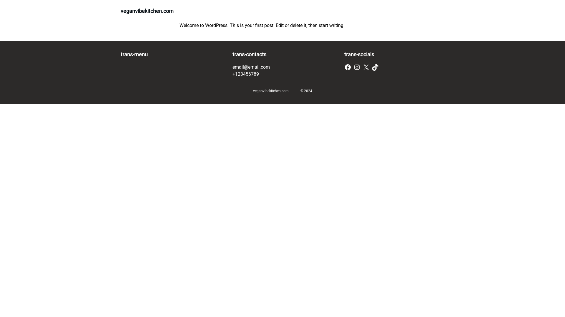 website screenshot of https://veganvibekitchen.com/