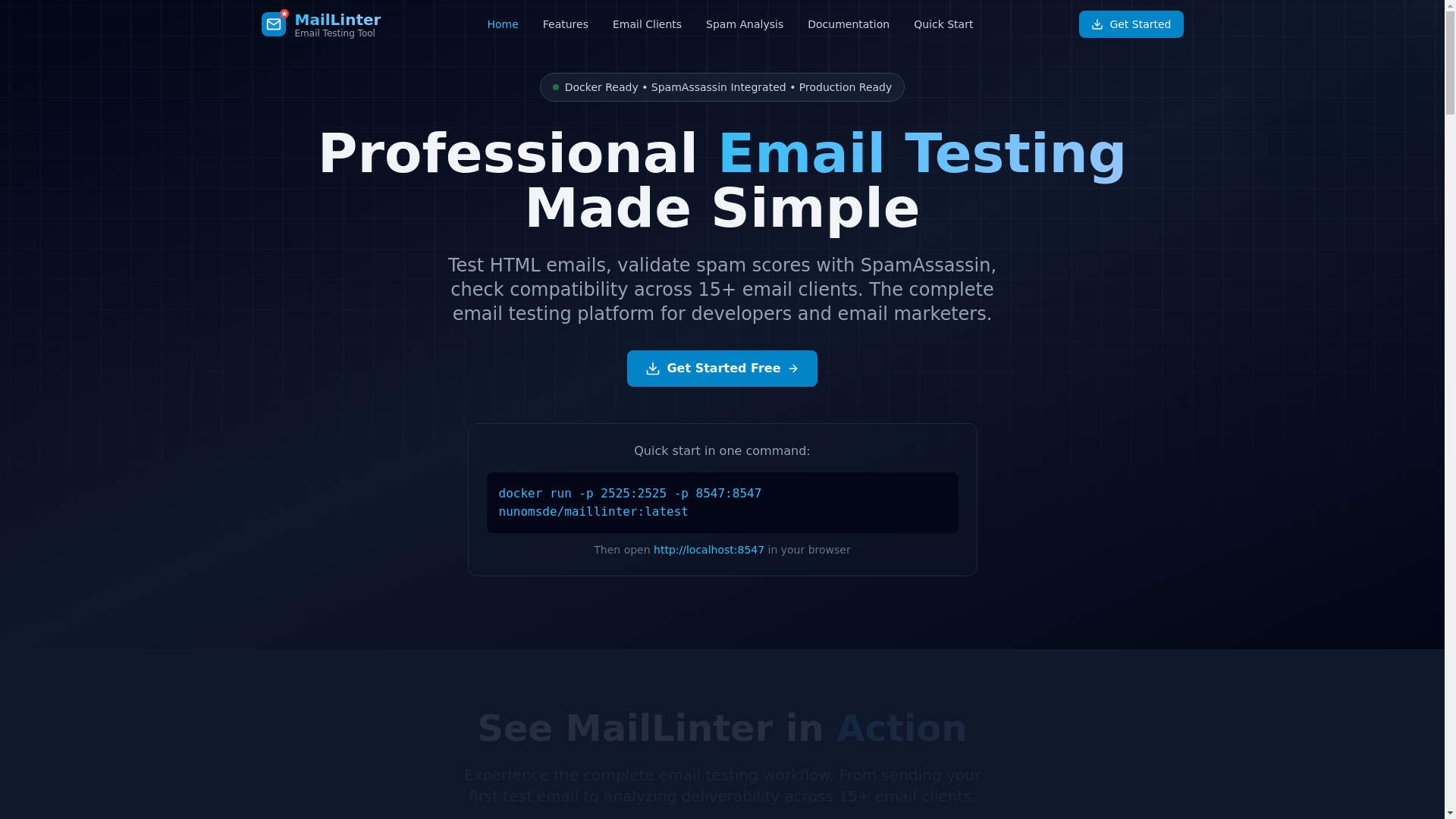 website screenshot of https://maillinter.pages.dev/