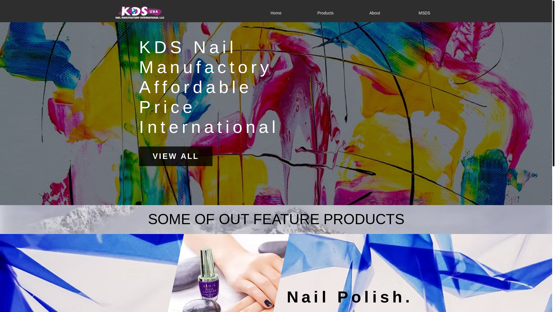 website screenshot of https://kdsnailsproducts.com/