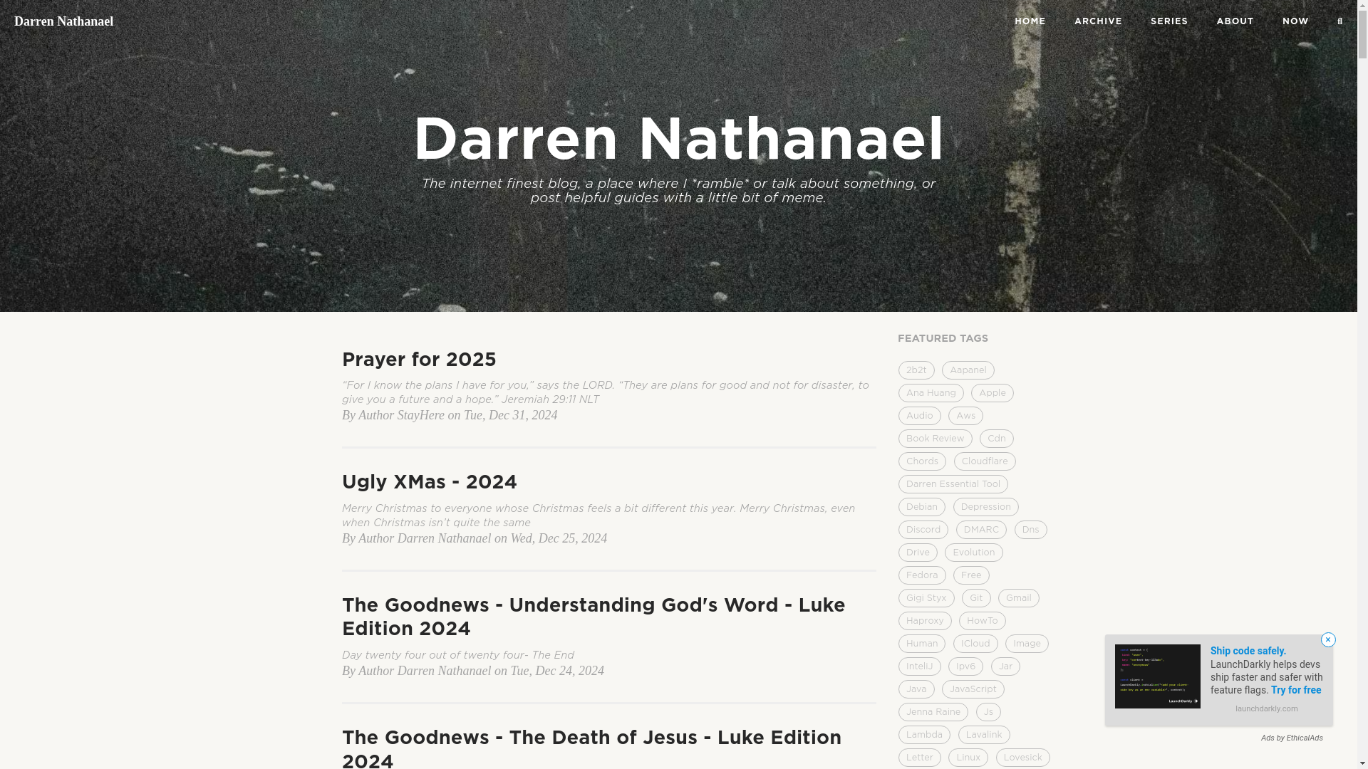 website screenshot of https://propertyofdarren.pages.dev/