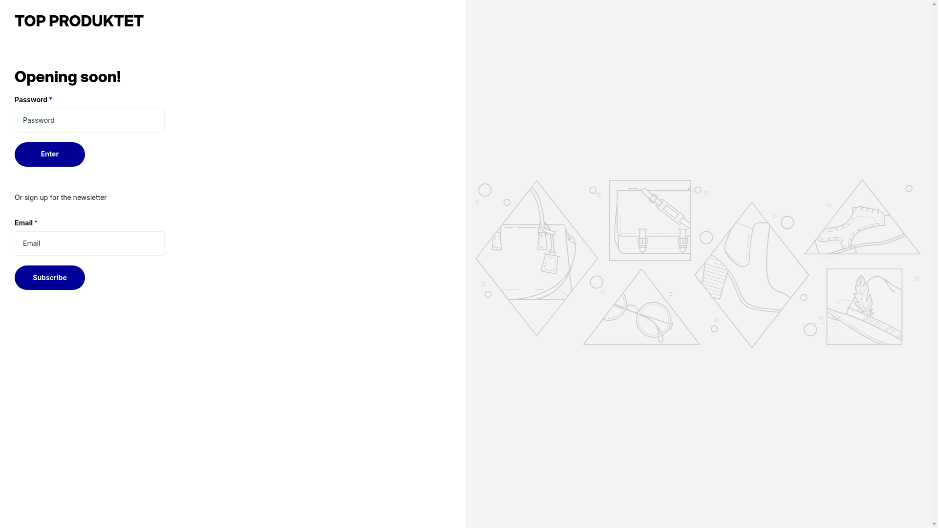 website screenshot of https://topproduktet.com/