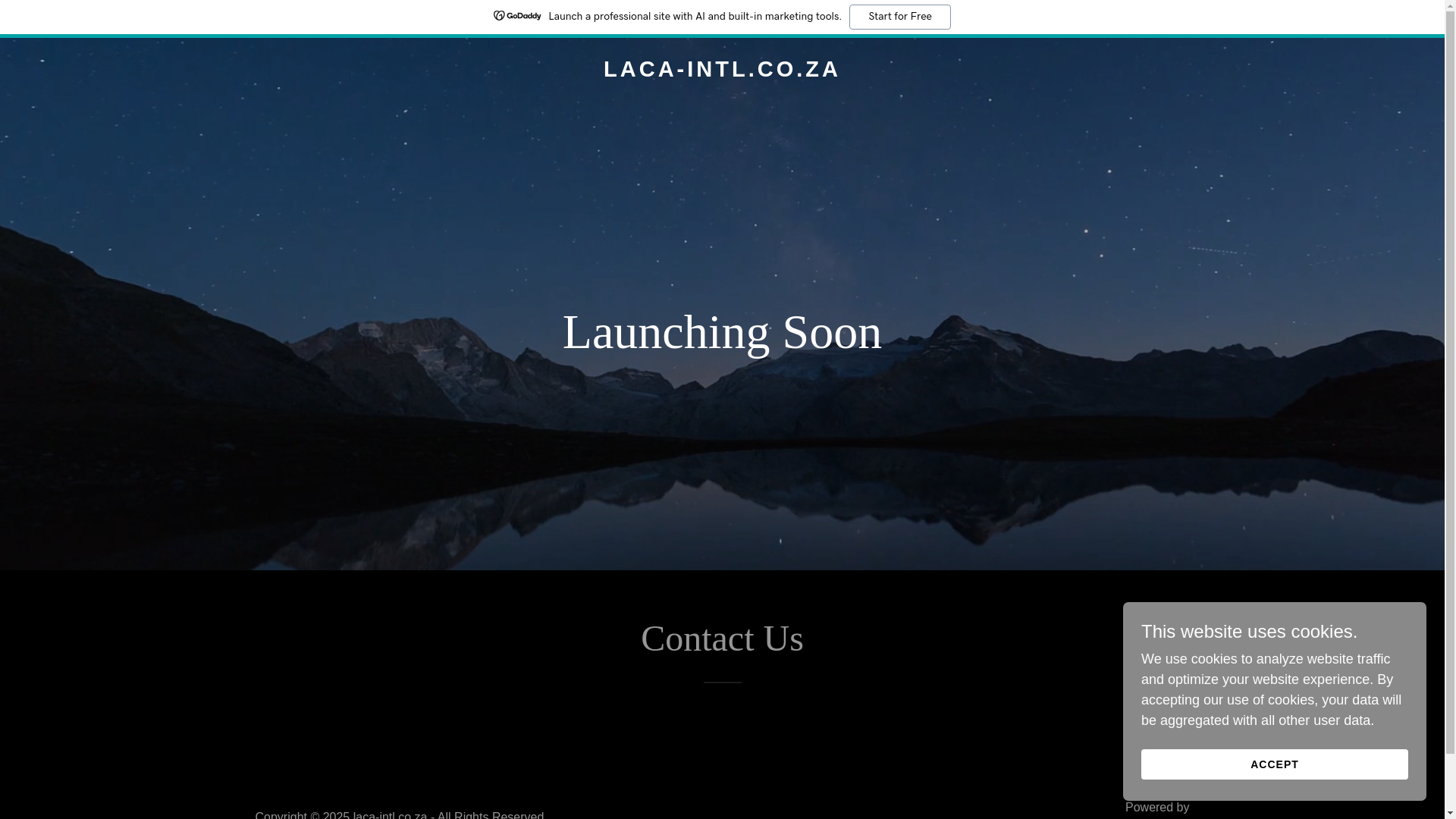 website screenshot of https://laca-intl.co.za/