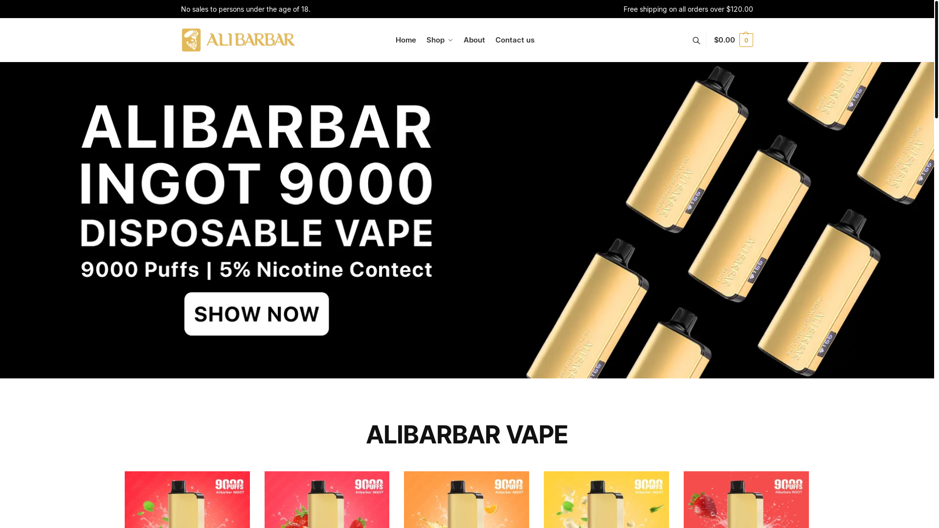 website screenshot of https://alibarbarvapeaus.com/