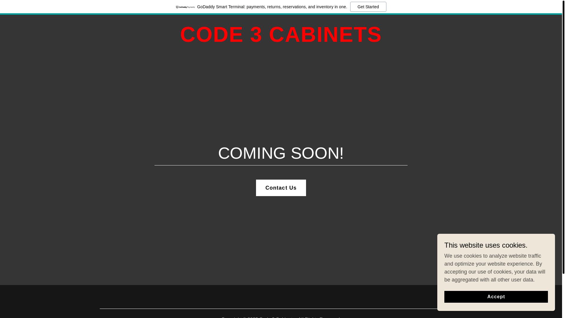 website screenshot of https://code3cabinets.com/
